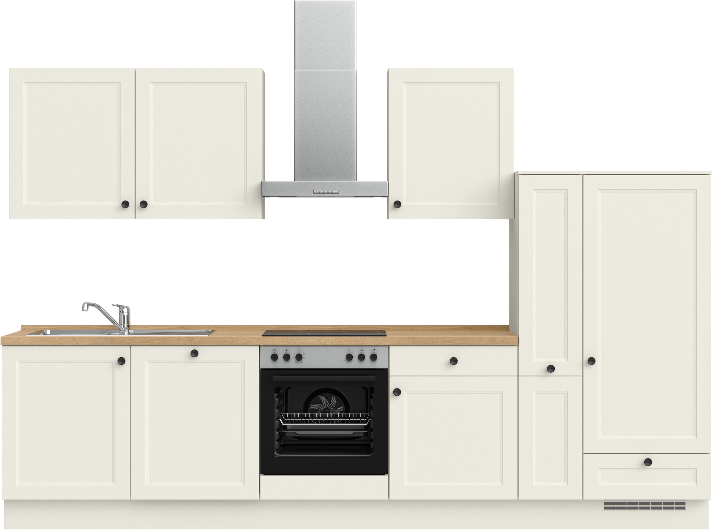 nobilia Küchenzeile ""Cascada I", NEU: individuell anpassbar mit gratis Profi-Beratung" vormontiert, Breite 330 cm, Ausrichtung wählbar, wahlw. mit E-Geräten