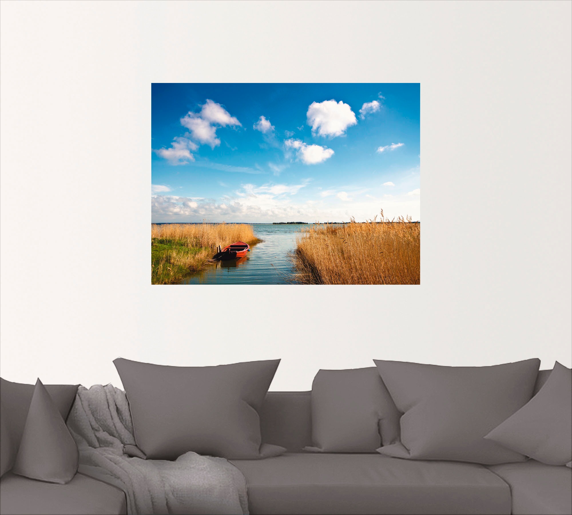 Artland Wandbild »Am Bodden bei Wiek (Fischland-Darß) I«, Küste, (1 St.), als Leinwandbild, Wandaufkleber oder Poster in versch. Größen