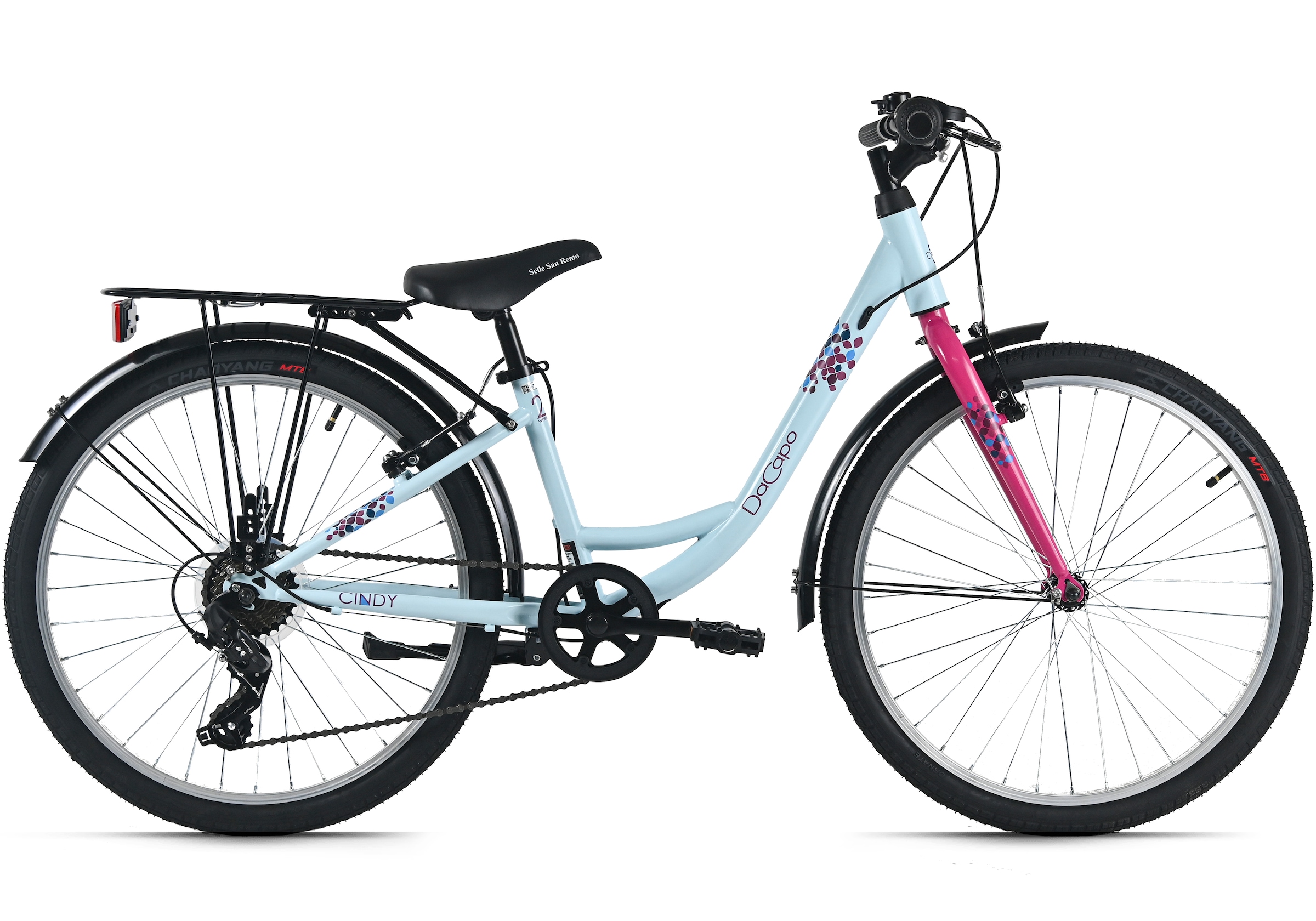 Dacapo Kinderfahrrad »DaCapo Kinderfahrrad 24" Cindy 7 Gänge - Ab 8 Jahre« 7 Gang Kettenschaltung