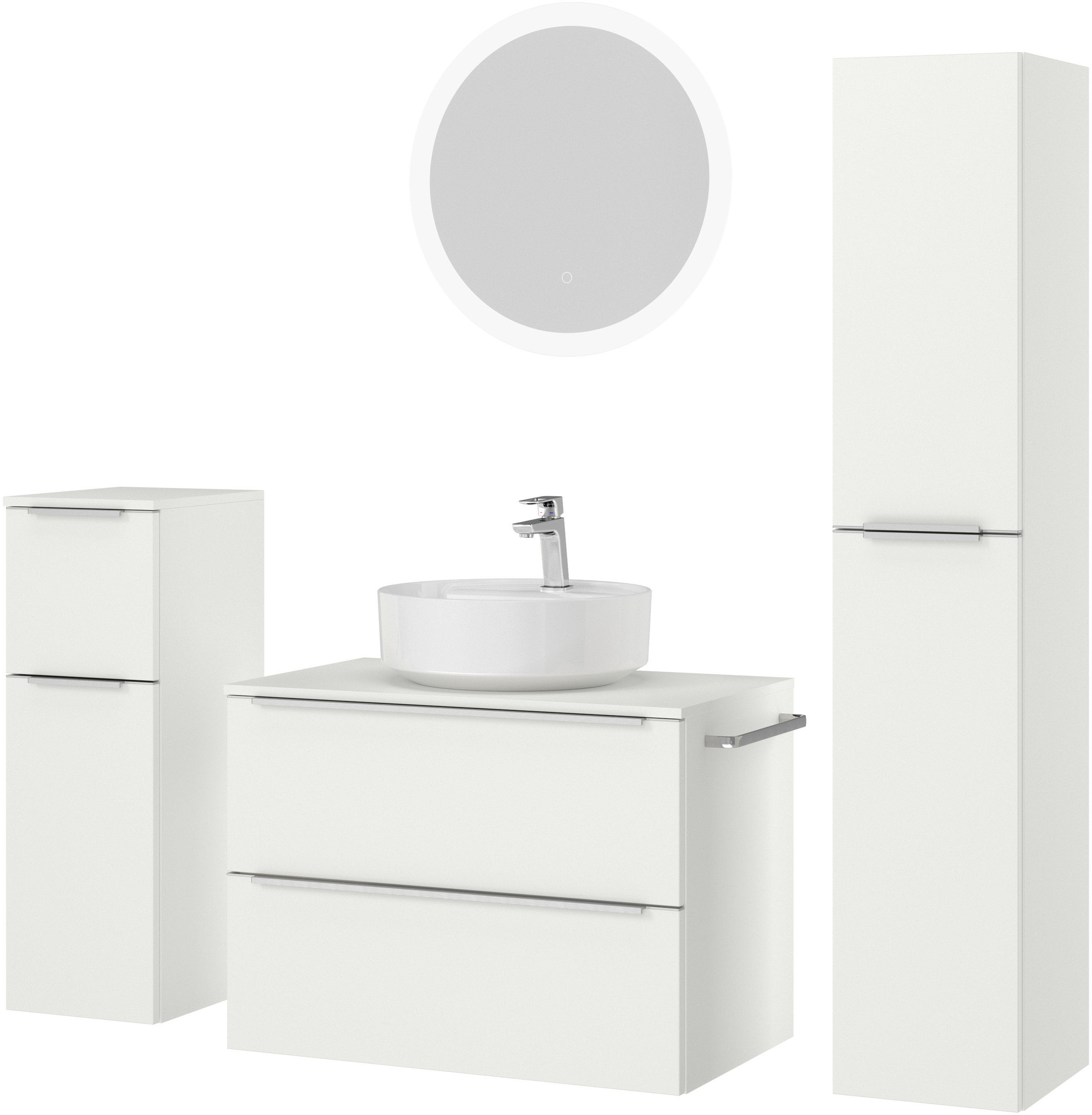 nobilia Badmöbel-Set "Alvene" vormontiert, mit Soft-Close, 4 Stk. tlg. günstig online kaufen