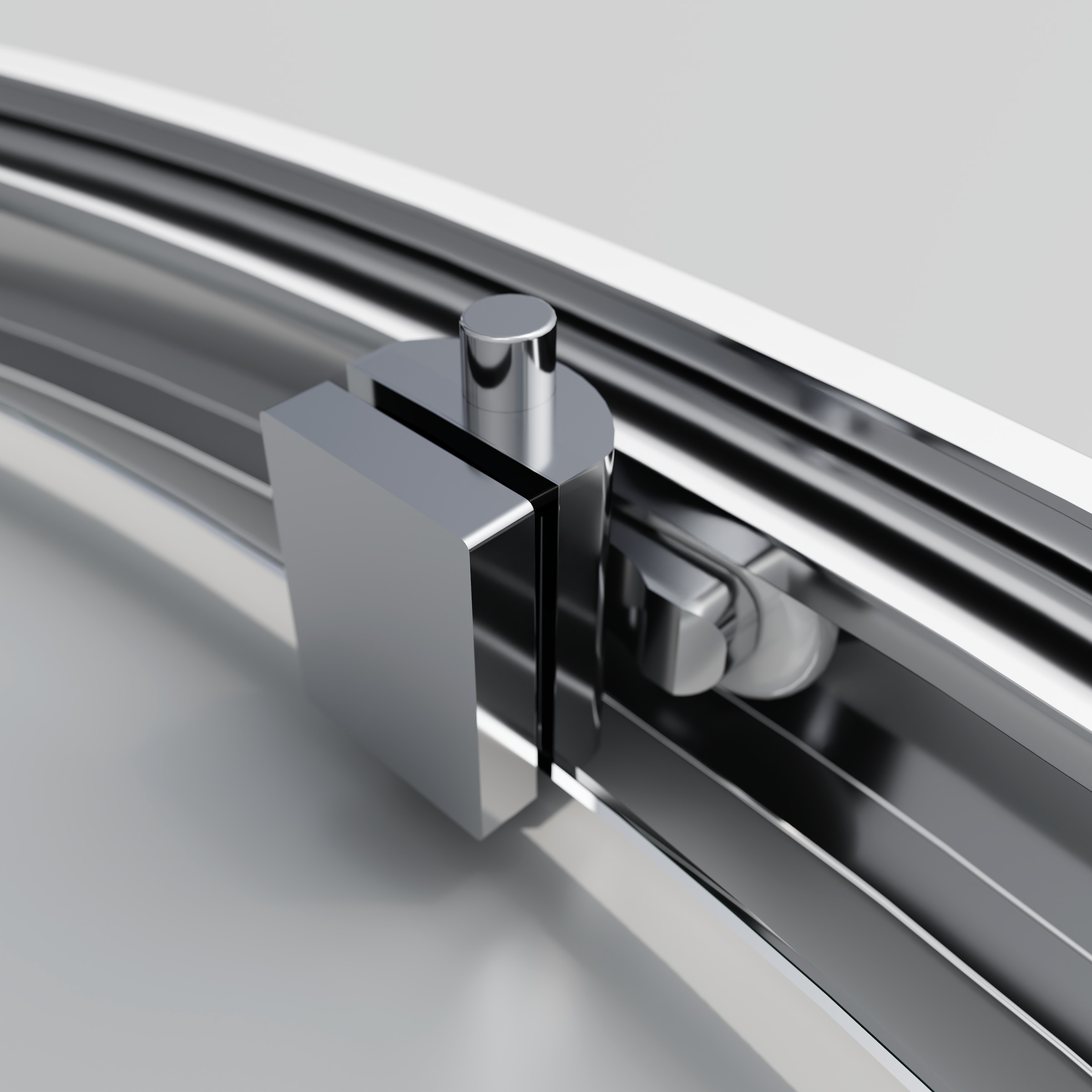 welltime Runddusche »New Trento mit Streifendekor« Extrahohe 195cm, 6mm ESG, verbessertes Rollensystem, Streifendekor