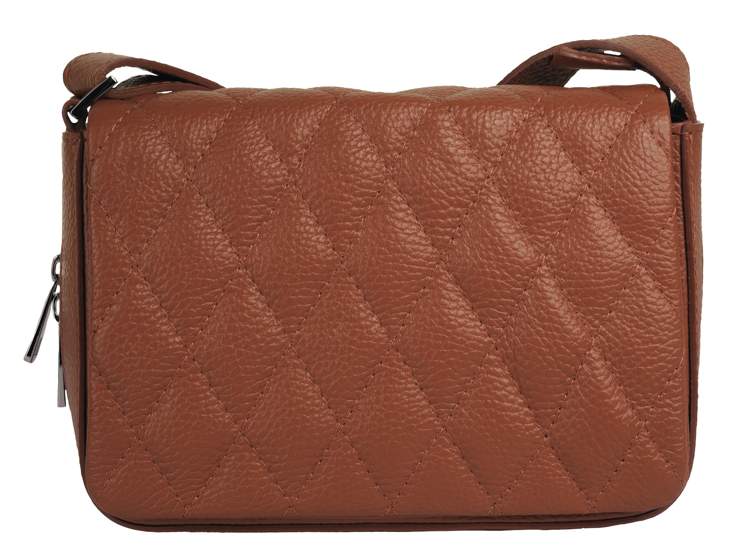 Henkeltasche CLUTY, Damen, Gr. B/H/T: 20cm x 13cm x 5cm onesize, braun (cognac), Leder, Taschen, echt Leder, Made in Italy 3