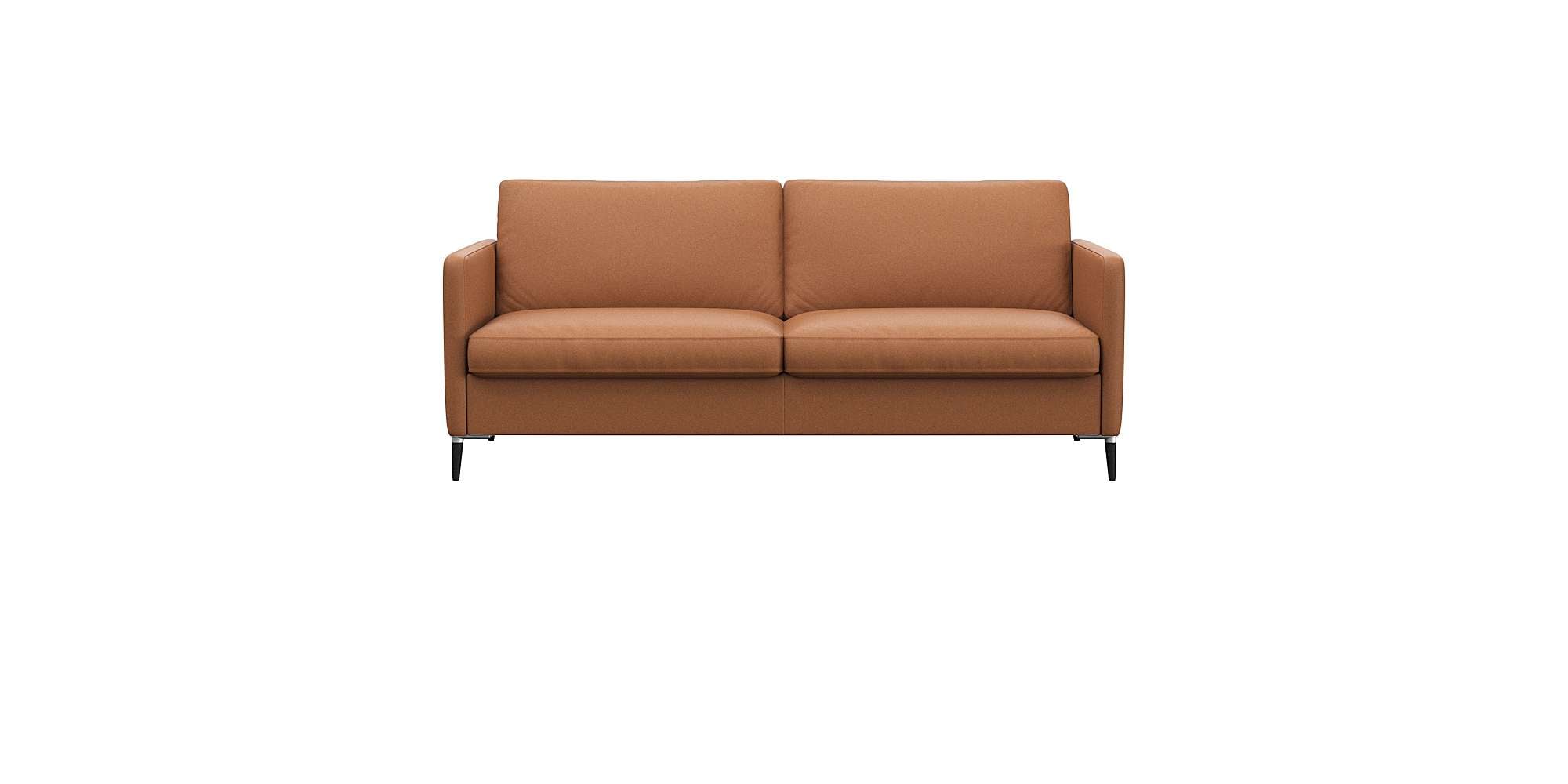 FLEXLUX 2,5-Sitzer "Fiore, super bequem durch hochwertigen Sitzaufbau mit Kaltschaum" schmale Armlehnen, Füße Alu+schwarz