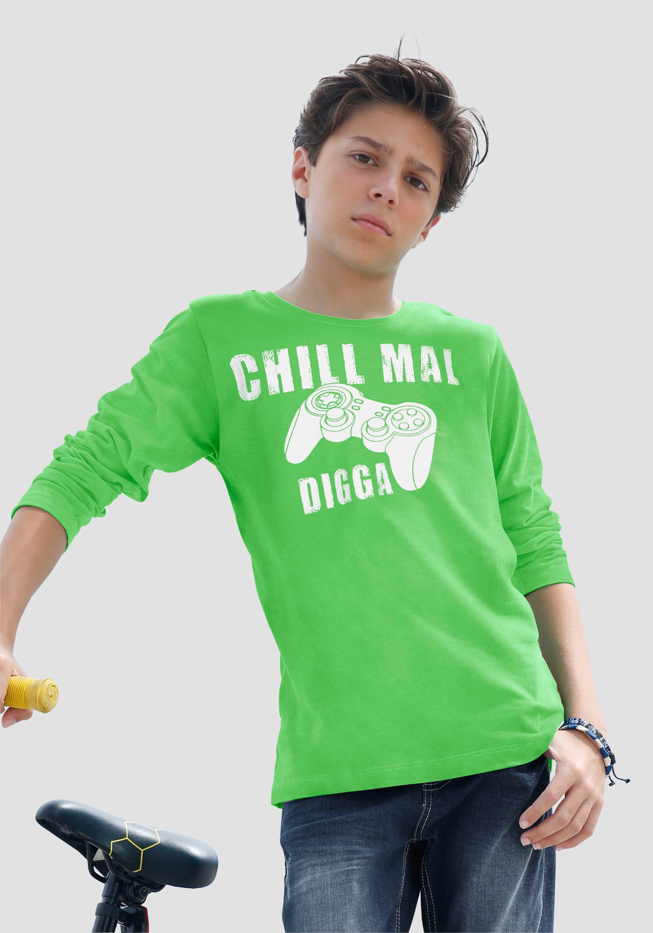 online kaufen BAUR Langarmshirt DIGGA« | »CHILL KIDSWORLD MAL