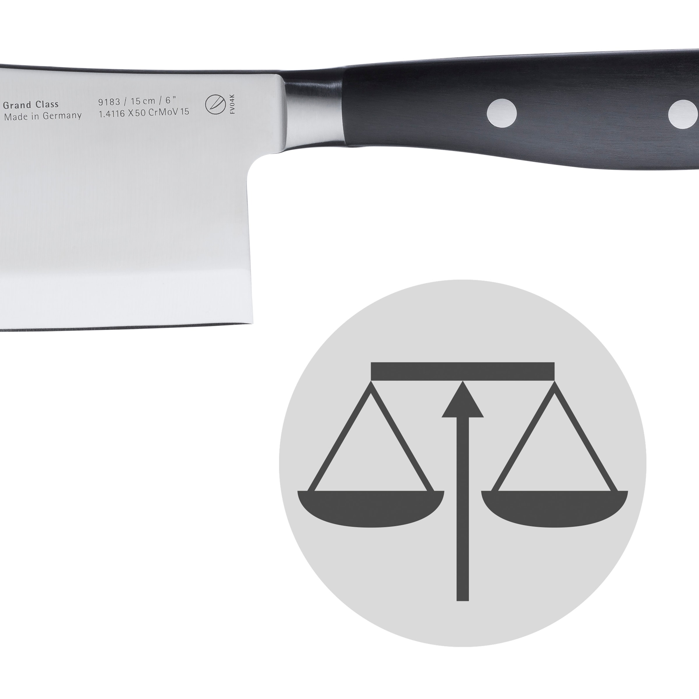 WMF Hackmesser »Grand Class«, (1 tlg.), 15 cm, langanhaltende Schärfe, handgeschmiedeter Spezialklingenstahl