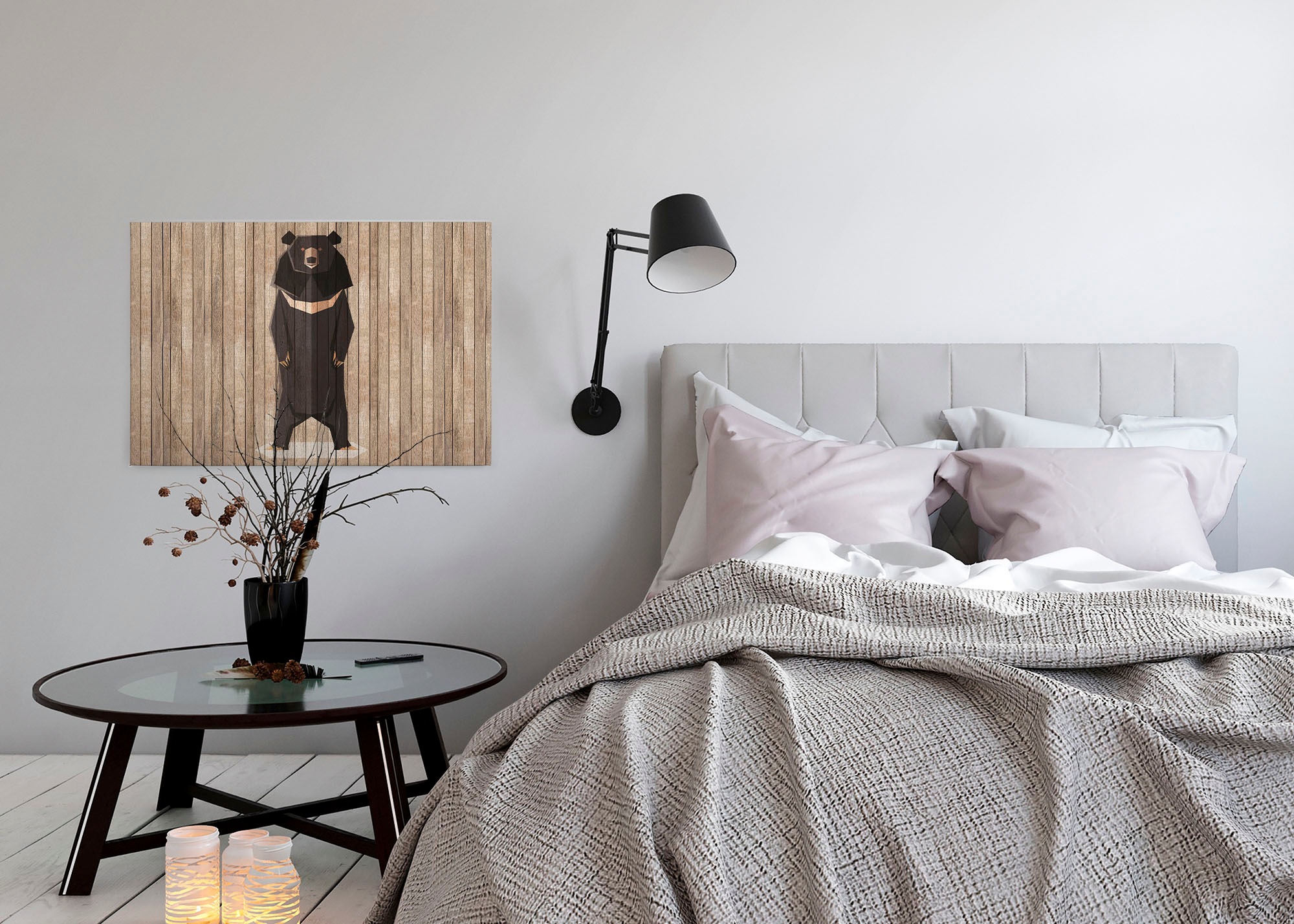 A.S. Création Leinwandbild »born to be wild«, Kunst-Tiere-Kinder, (1 St.), Keilrahmen Bild Holzoptik Tiere Leinwand-Bild Wohnzimmer modern Kinder