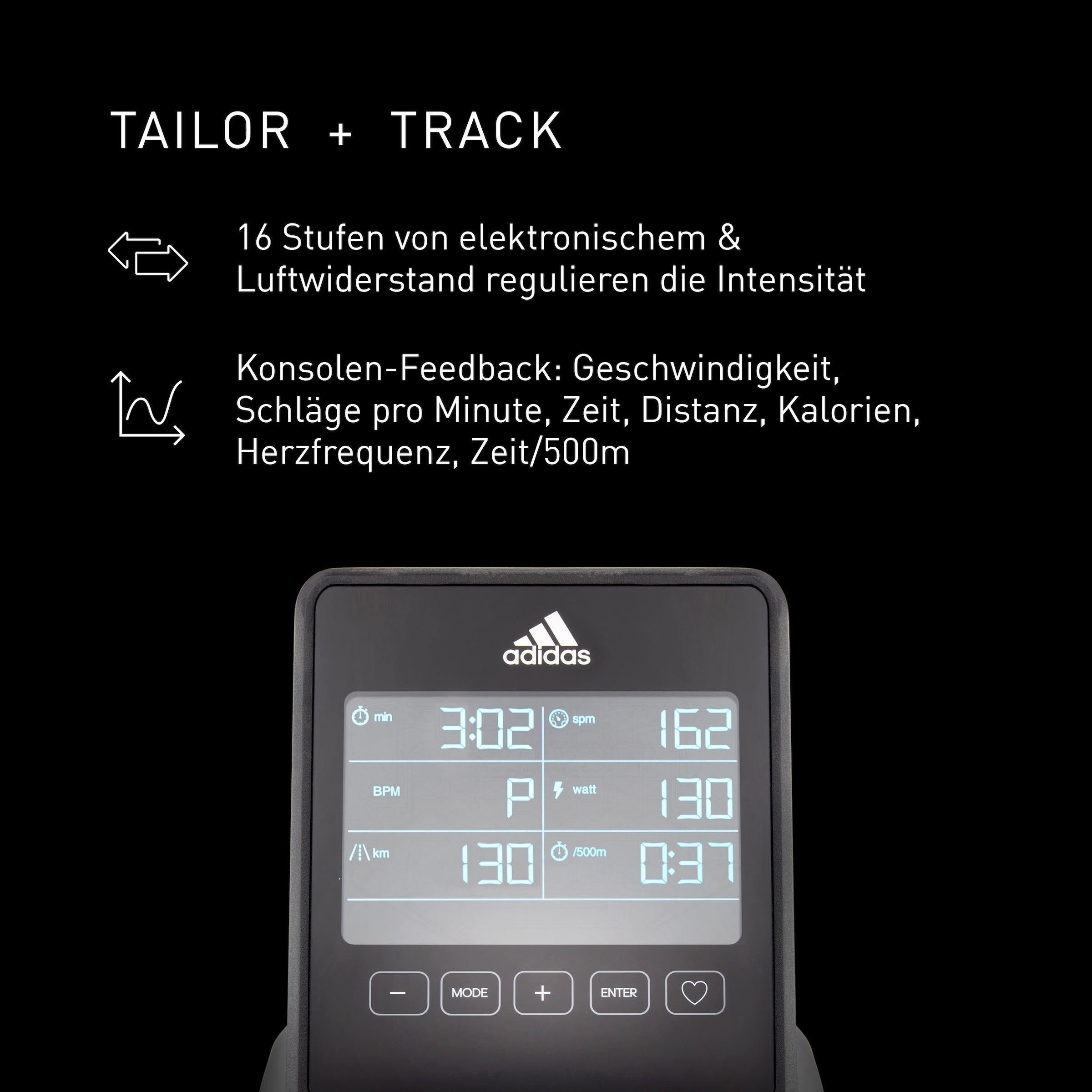 adidas Performance Rudergerät »Rudergerät R-21x«, Rudermaschine, 16 Widerstandsstufen