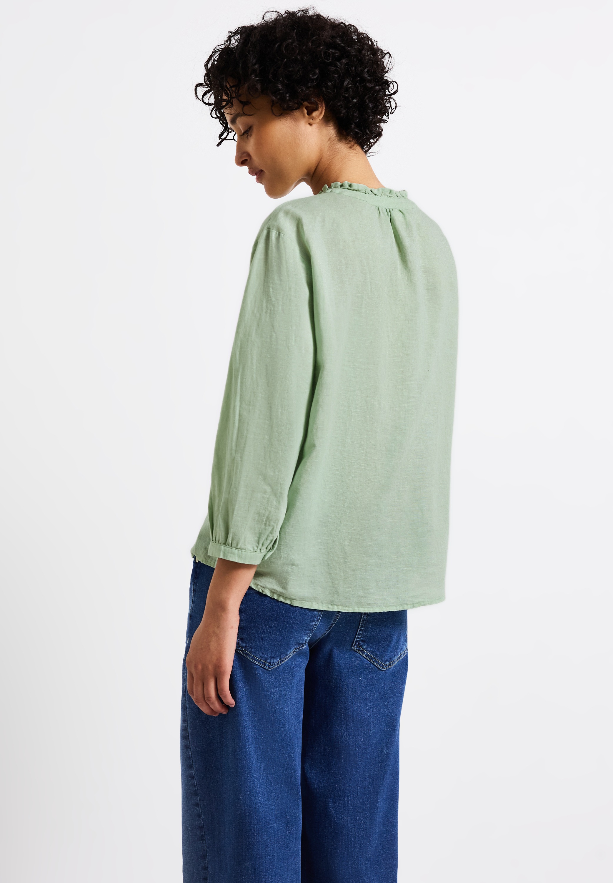 STREET ONE Rüschenbluse, farbig günstig online kaufen