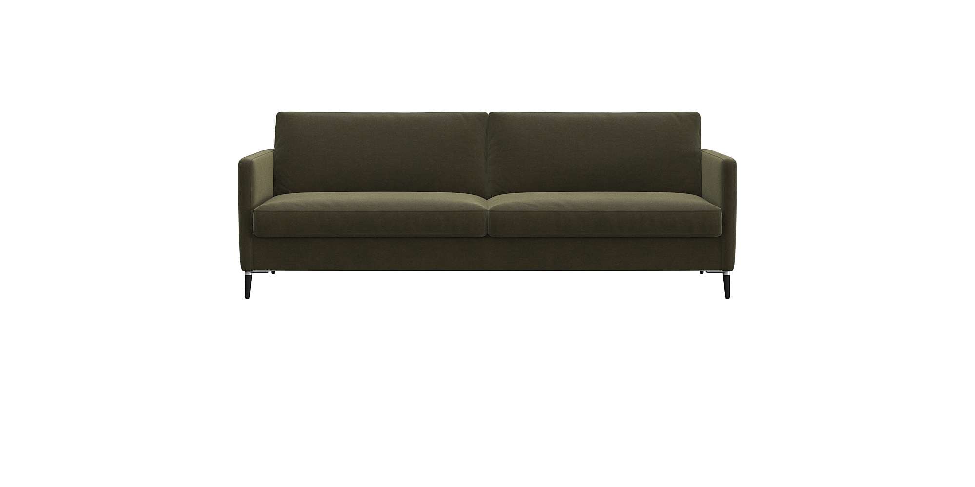 FLEXLUX 3-Sitzer "Fiore, super Sitzkomfort durch Kaltschaum im Sitz" schmale Armlehnen, Füße Alu+schwarz