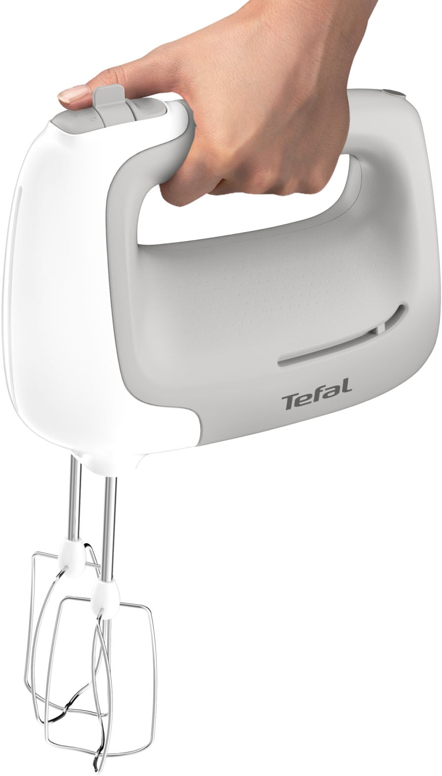 Tefal Handmixer »HT450B Prep'Mix«, 450 W, 5 Geschwindigkeiten, 2 Schneebesen und 2 Knethaken aus Edelstahl