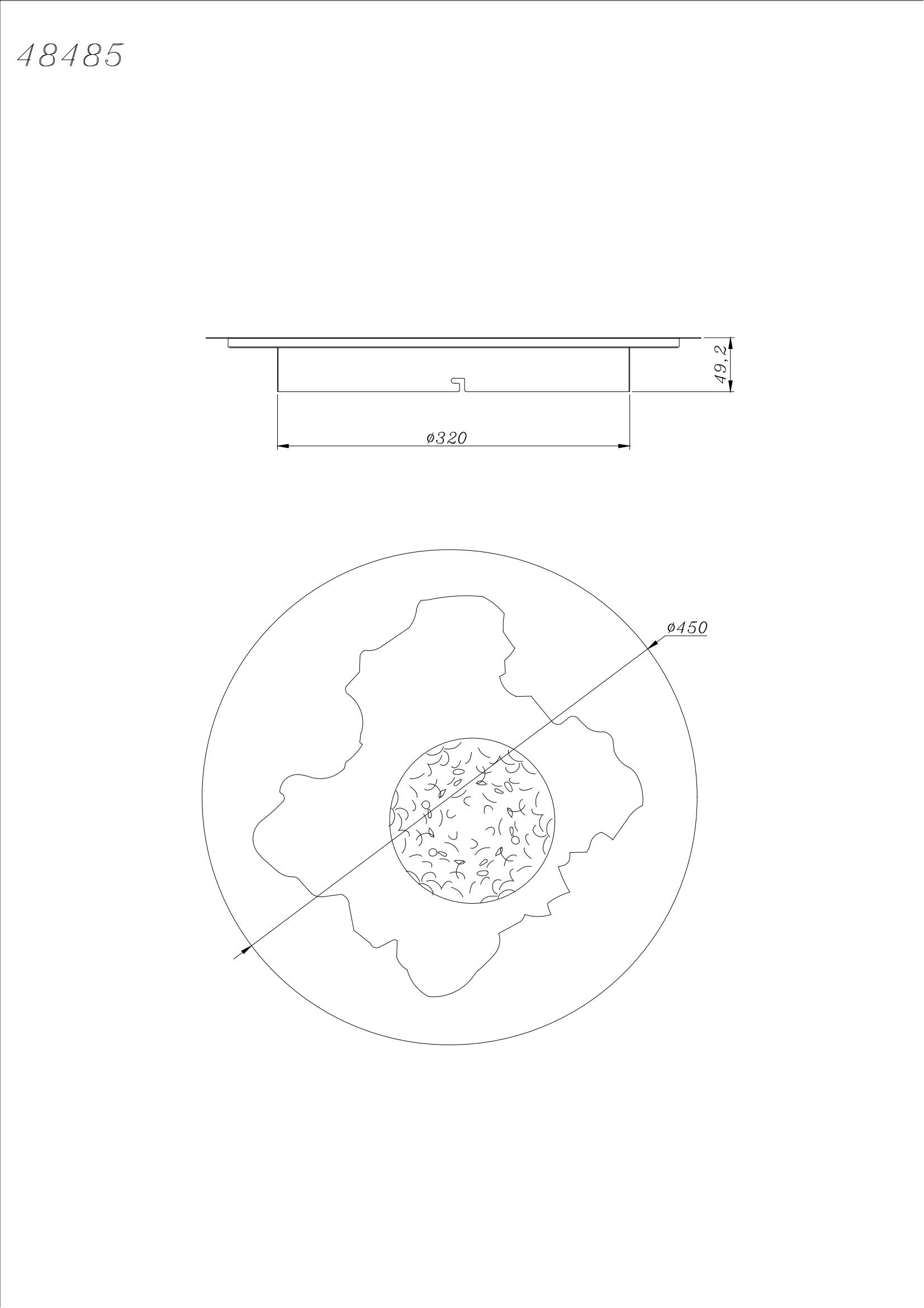 GLOBO LIGHTING Deckenleuchte »OBSCURA« LED-Modul 1 Stk. Warmweiß Deckenlampe Wohnzimmer-Leuchte Schlafzimmer-Leuchte Flur Küche