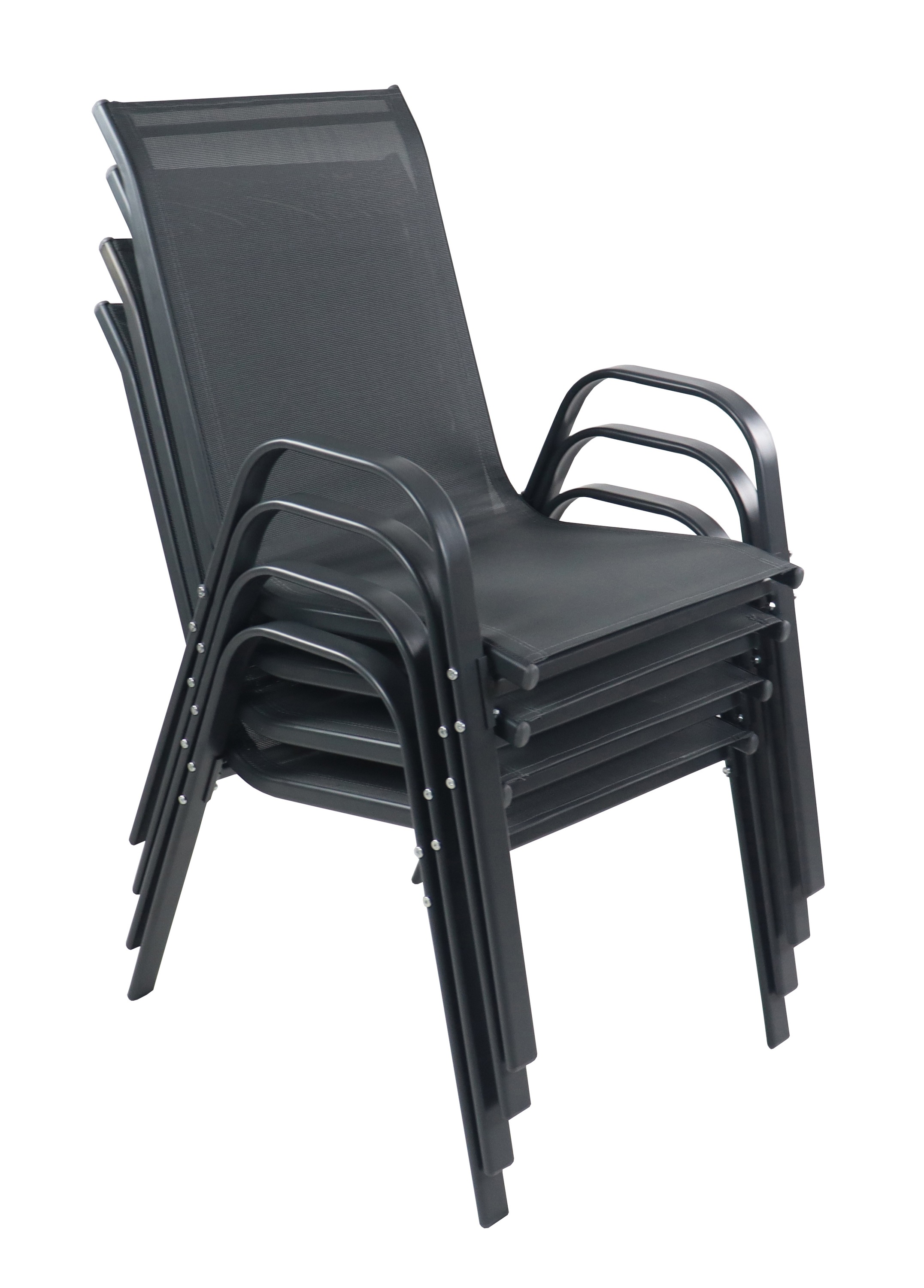 VCM Sonlas Garden Chair Set of 4 Anthracite 3
