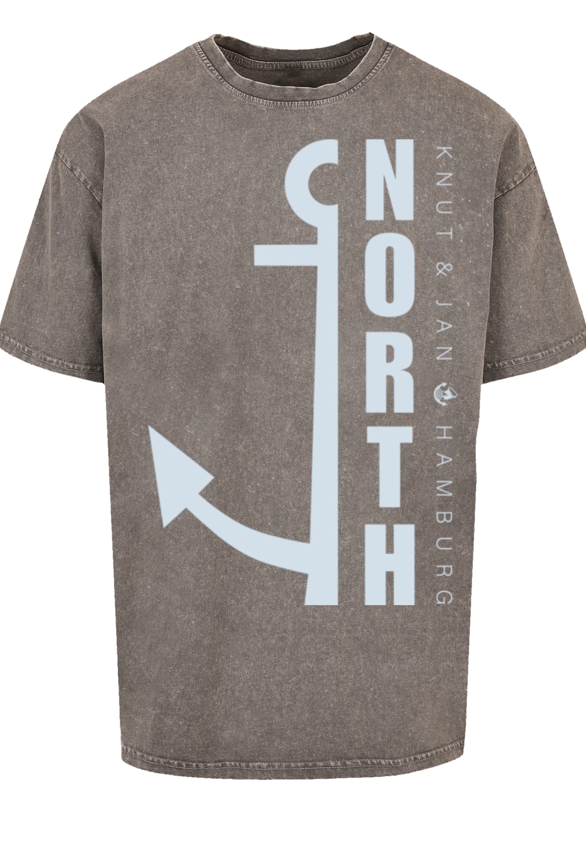 F4NT4STIC T-Shirt »North Anker Knut & Jan Hamburg Blau«, Print