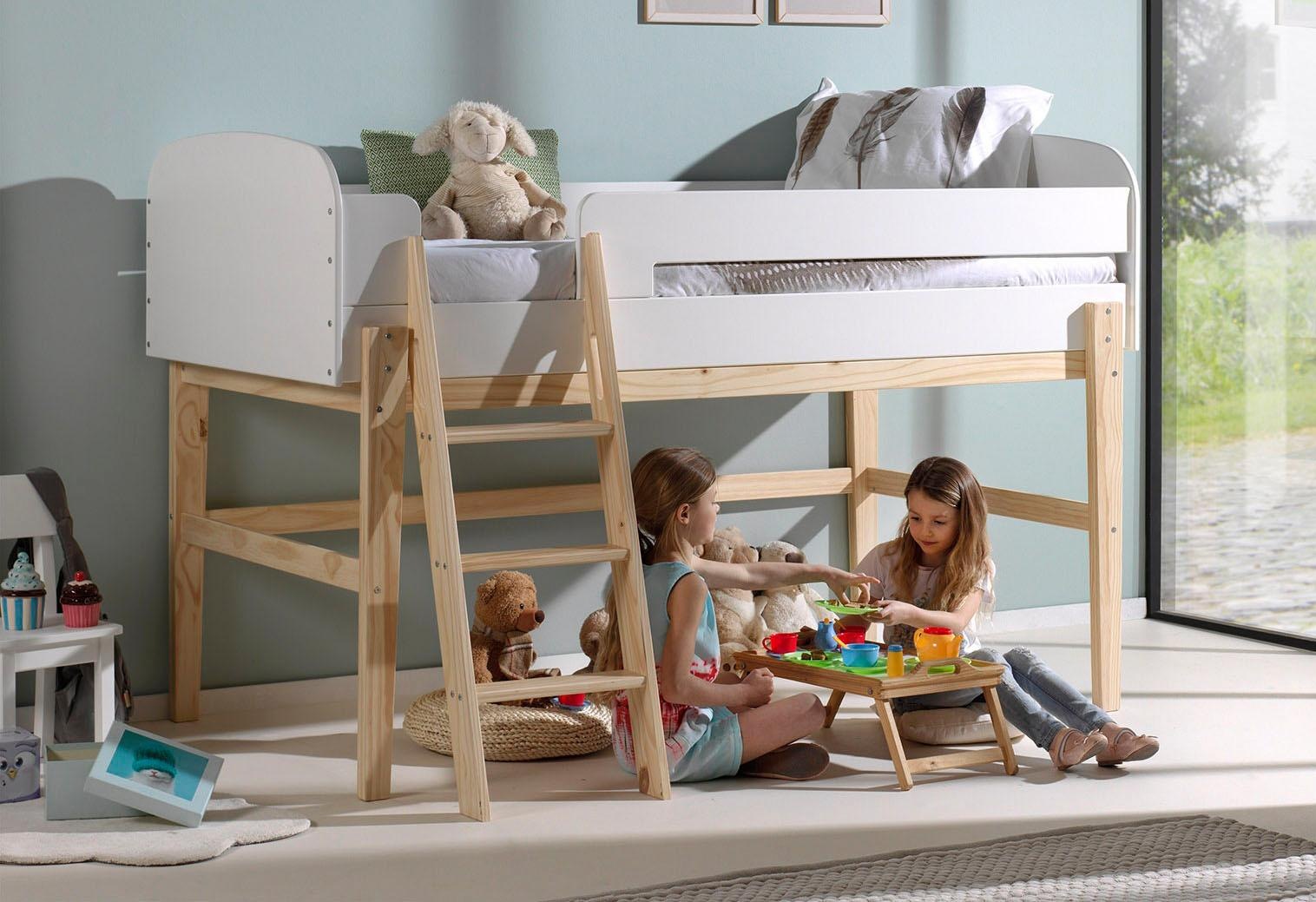 Vipack Hochbett »Kiddy«, (Made in Europe), inkl. Lattenrost, MDF-Oberfläche