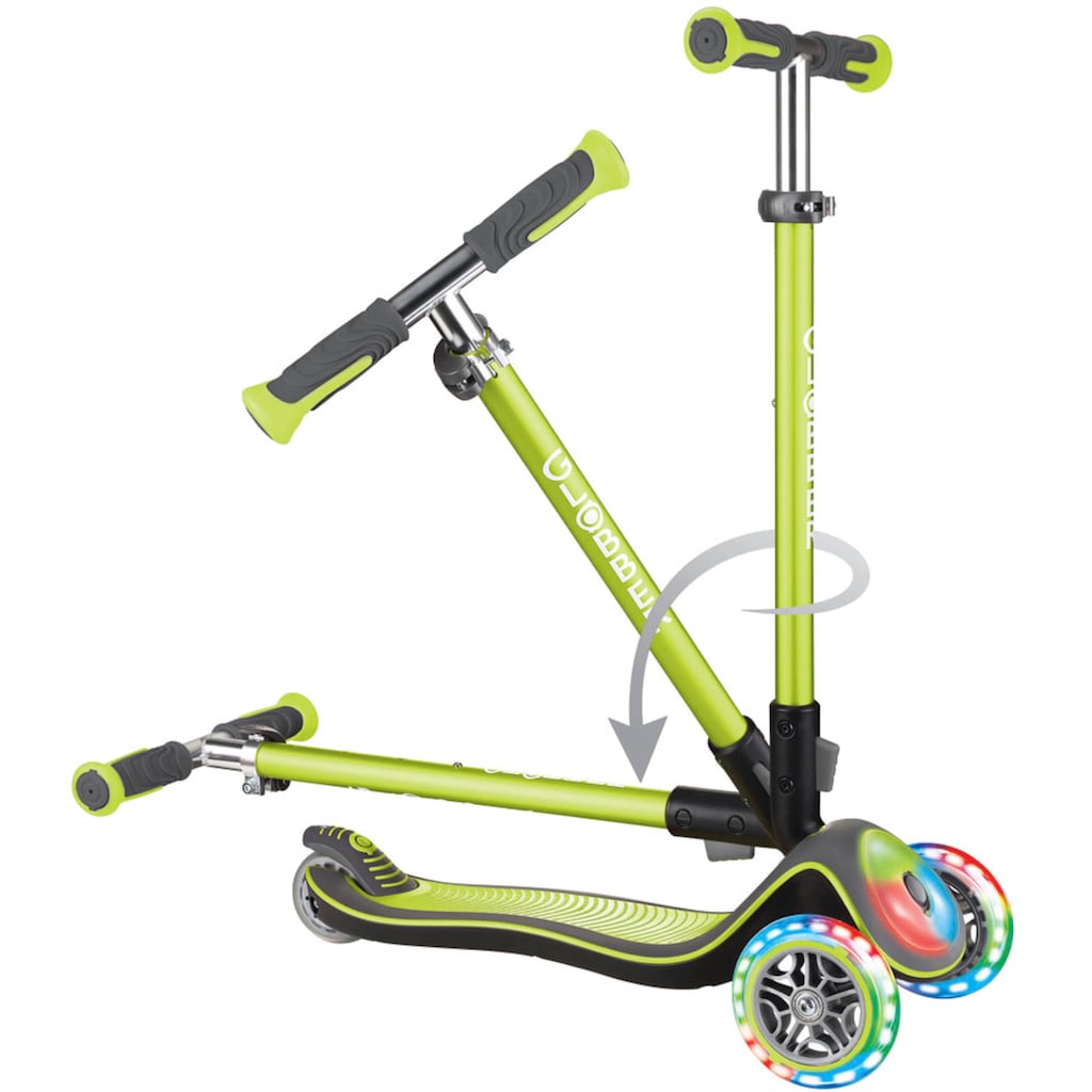 Globber Dreiradscooter »ELITE DELUXE FLASH LIGHTS, mit Leuchtrollen«