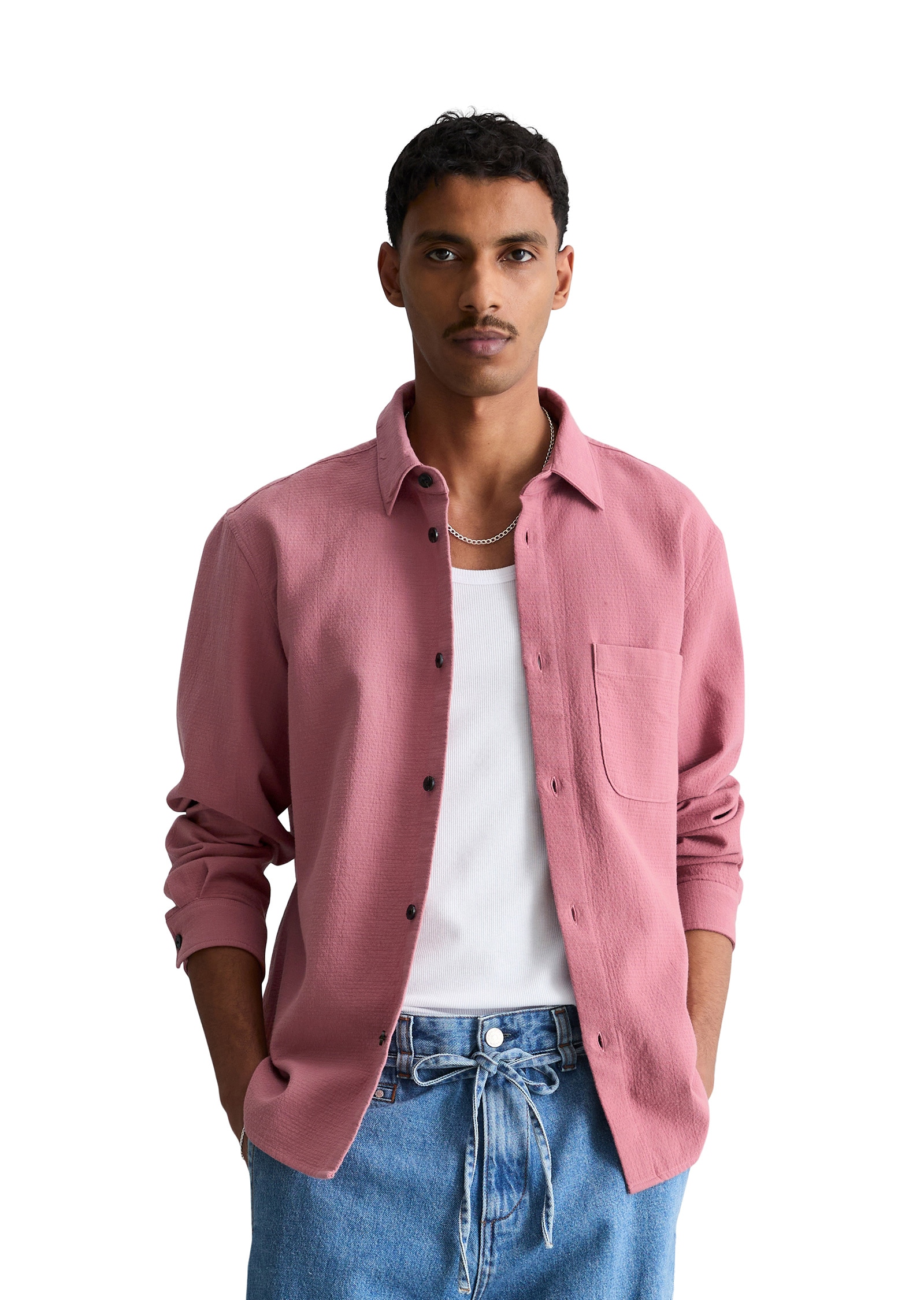 Marc OPolo DENIM Langarmhemd "mit feiner Struktur" günstig online kaufen