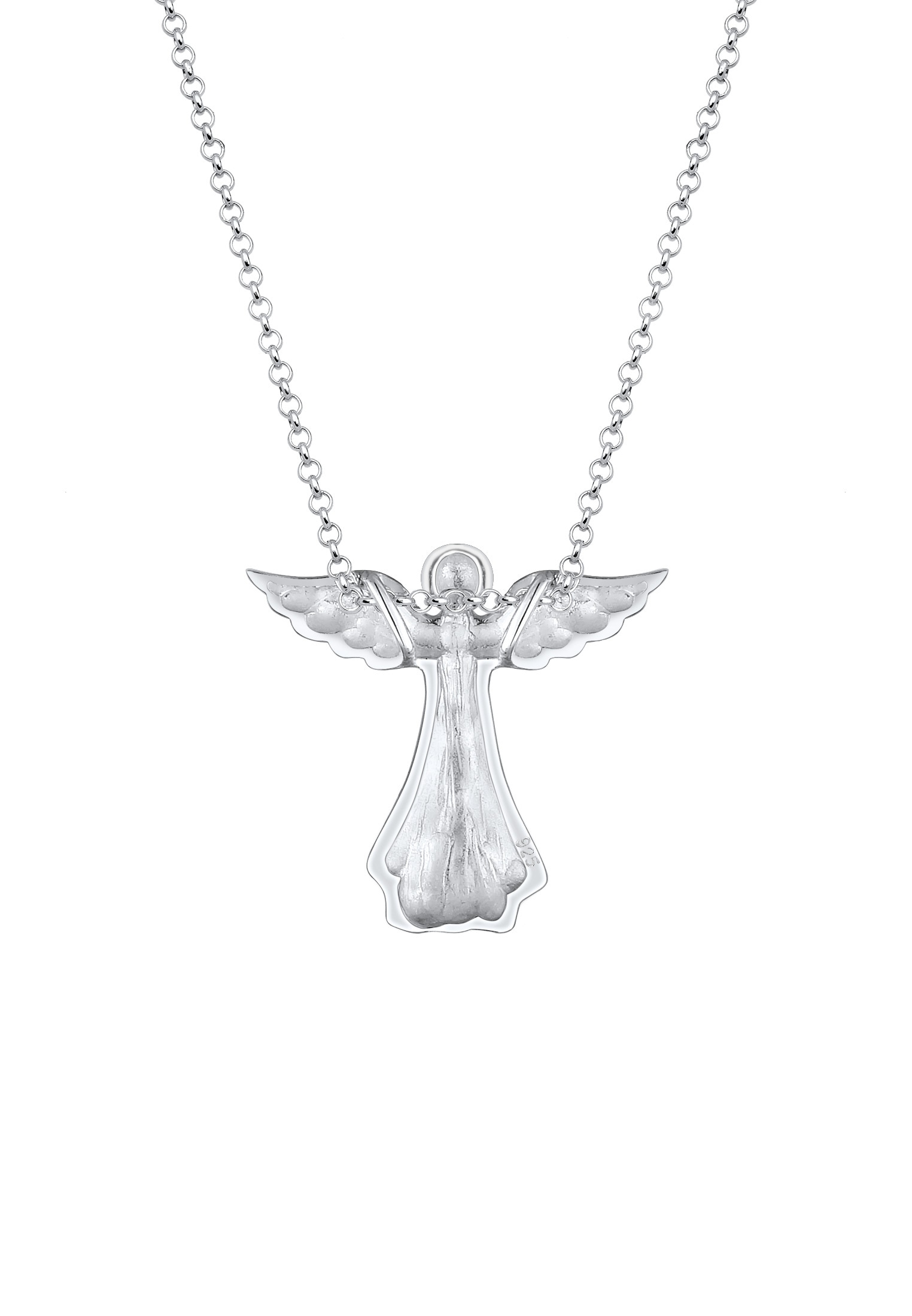 Elli Collierkettchen »Engel Glas Kristalle Weiß 925 Sterling Silber«