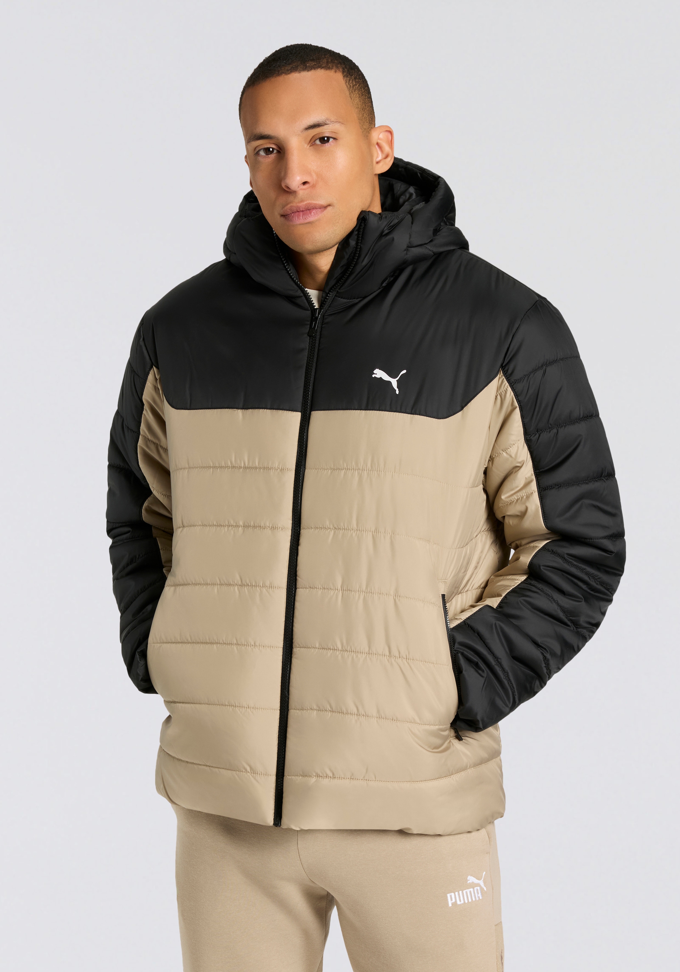 PUMA Winterjacke "ESS HOODED PADDED JACKET" mit Kapuze mit Kapuze, mit Eing günstig online kaufen