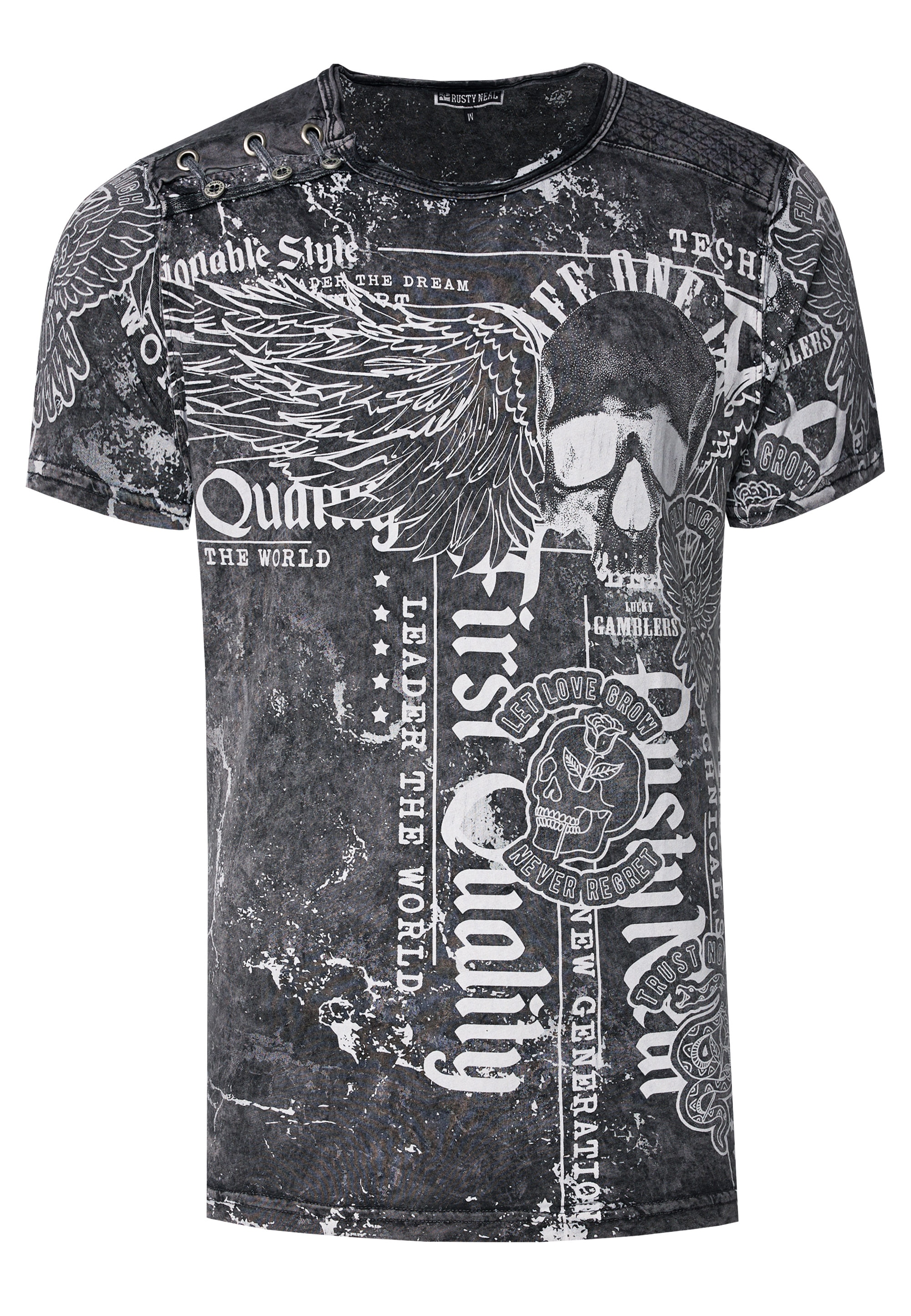 Rusty Neal T-Shirt »Rusty Neal«, mit Allover-Print