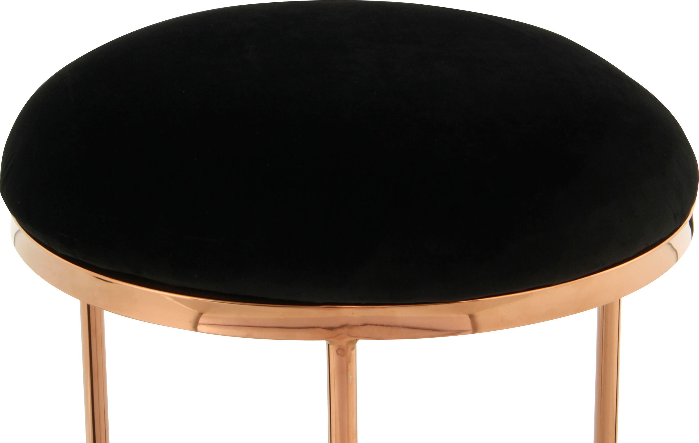 Kayoom Sitzhocker »Hocker Wynona 325, in stilvollem Design, mit dreieckiger Grundform«, (1 St.), glamourös, hochwertig, mit gepolsterter Sitzfläche in runder Form