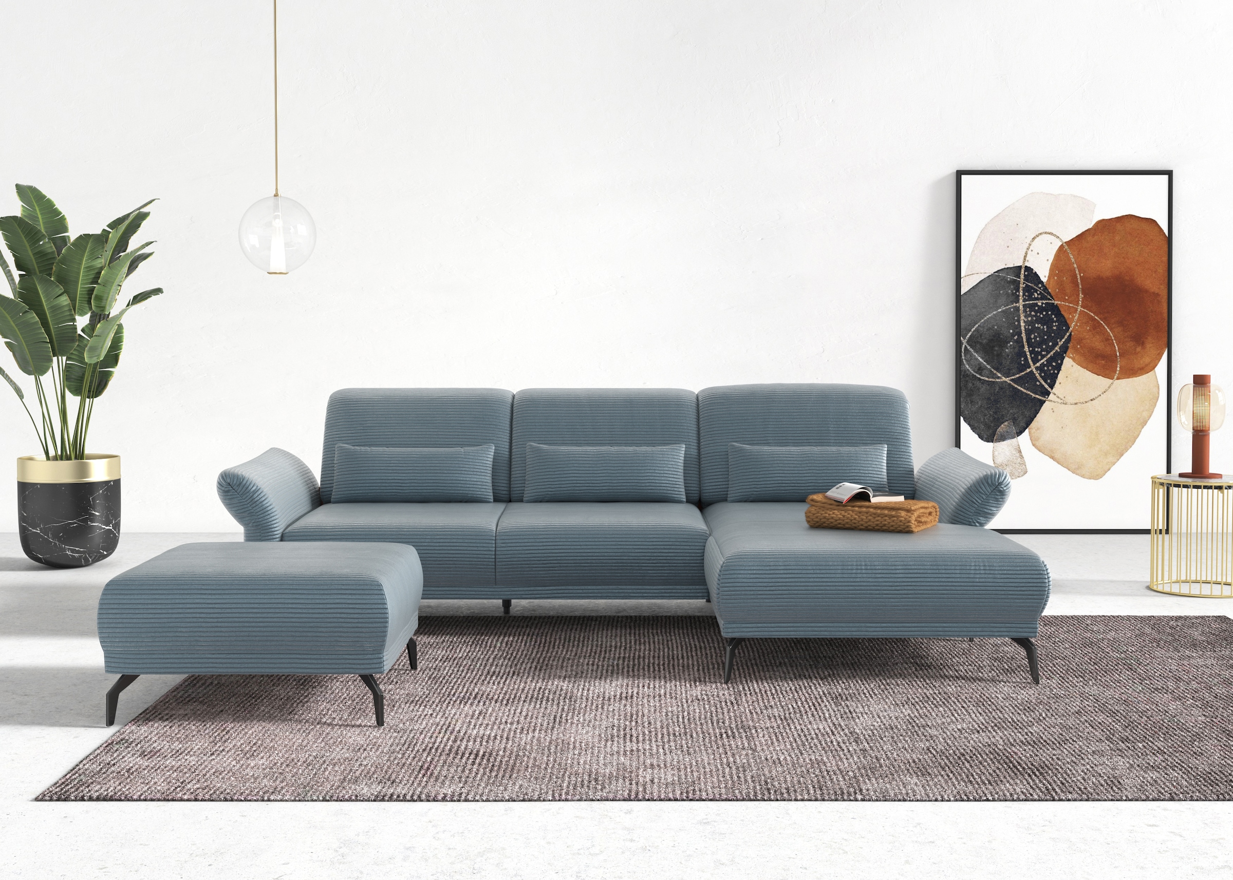 INOSIGN Ecksofa "Coco L-Form", Sitztiefen-, Arm- und Kopfteilverstellung, C günstig online kaufen