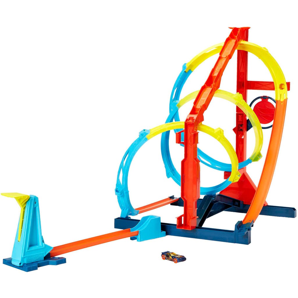 Hot Wheels Autorennbahn »Track Builder Unlimited Looping-Bahn«, inklusive 1 Spielzeugauto