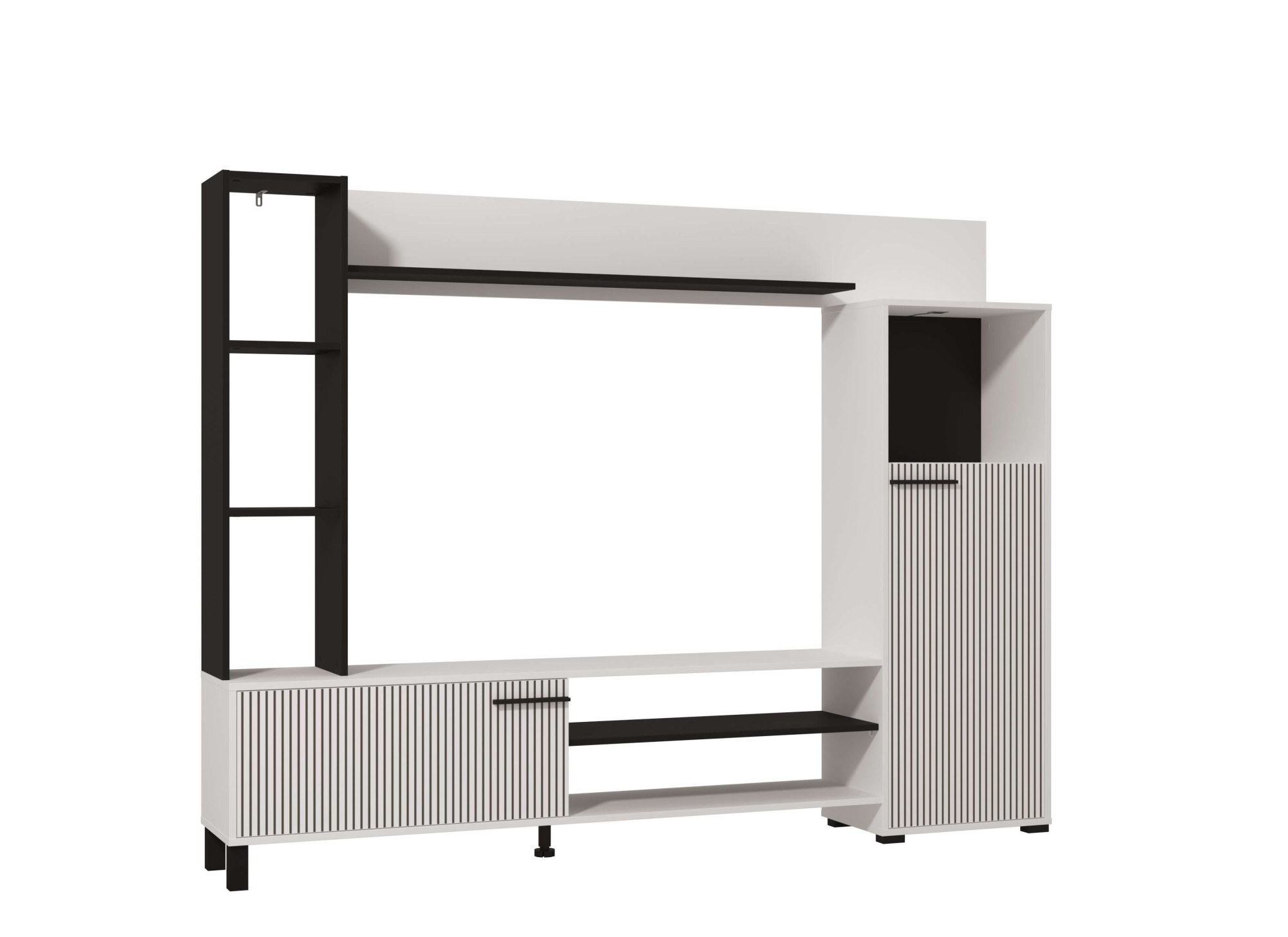 INOSIGN Wohnwand »Retimno, inkl. Highboard, TV-Board, Standregal und Wandregal« Komplett-Set, 4 Stk. tlg.