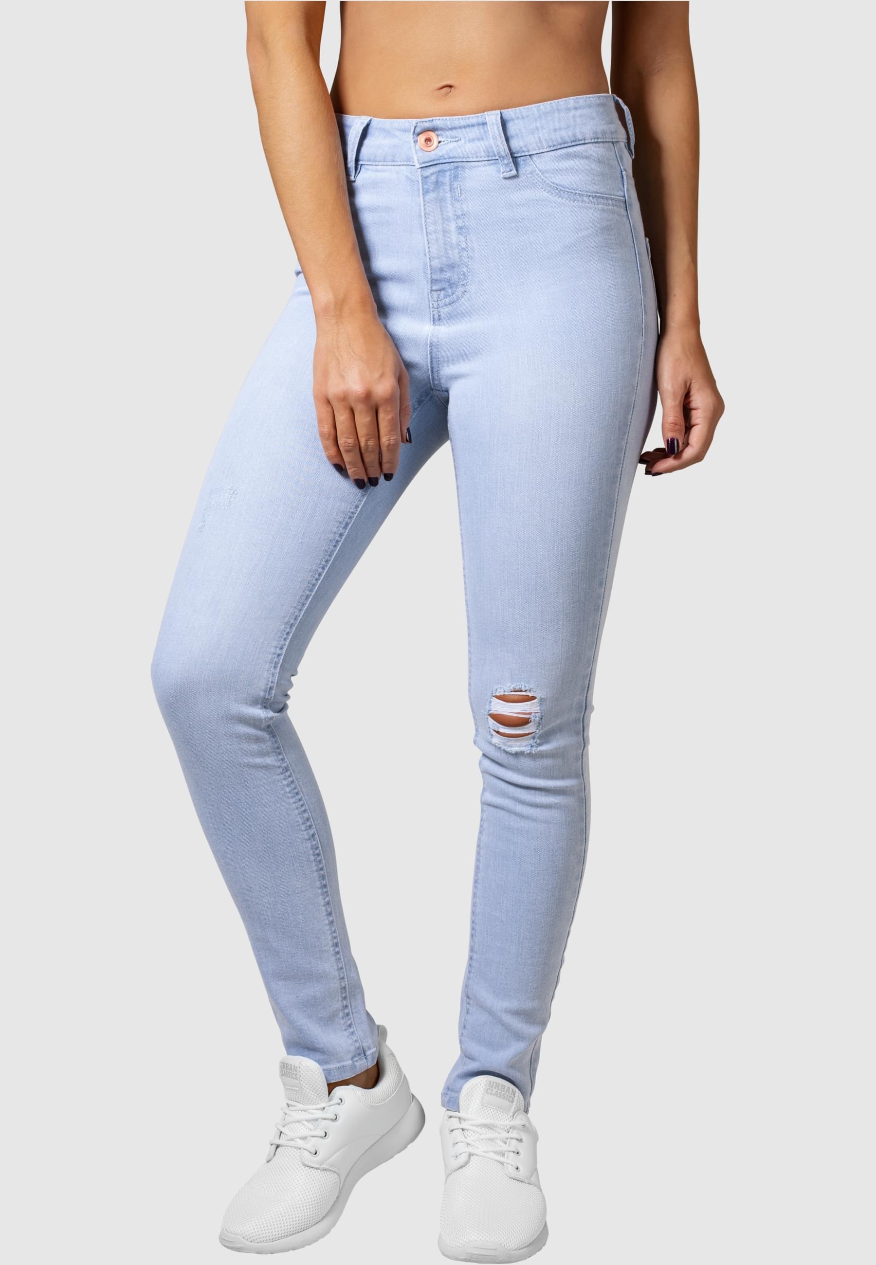 URBAN CLASSICS Bequeme Jeans »Urban Classics Damen Ladies High Waist Skinny Denim Pants«, (1 tlg.)