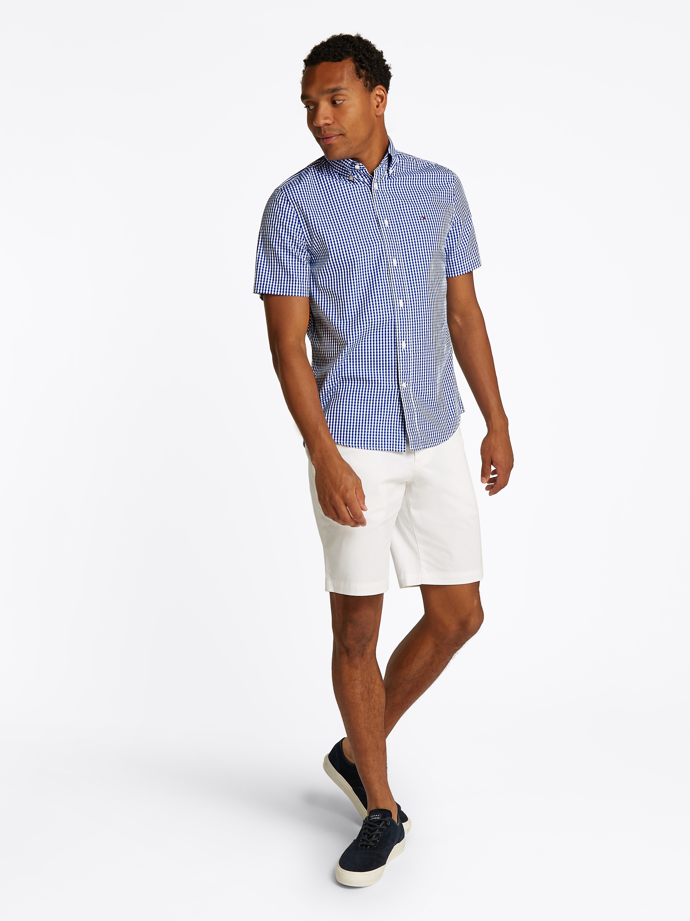 Tommy Hilfiger Kurzarmhemd »FLEX POPLIN CHECK SS RF SHIRT«