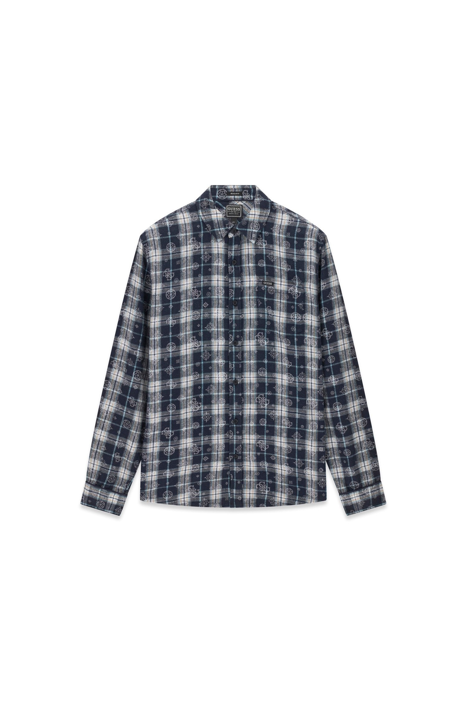 Guess Langarmhemd »OCEAN COAST PLAID« Kentkragen, reine Baumwolle, gewebtes Karo Design