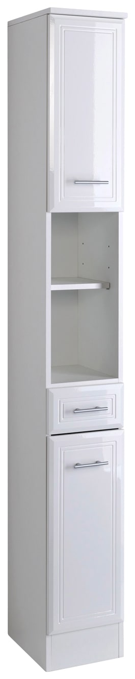 welltime Hochschrank "Neapel", Breite 25 cm, mit Hochglanzfronten und eleganter Fräsung