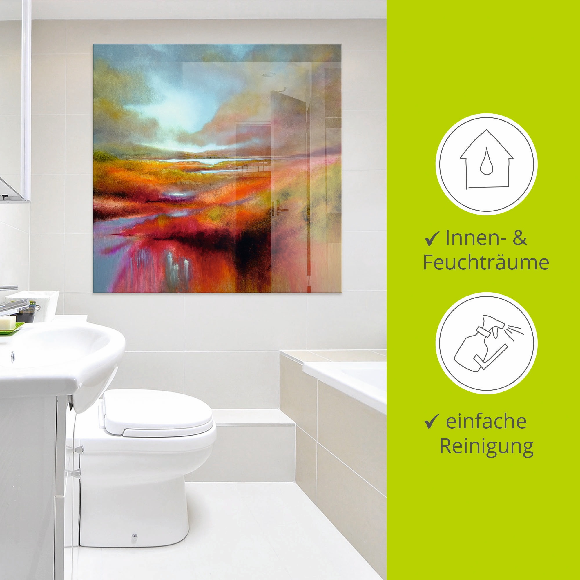Artland Glasbild »Ein perfekter Tag I«, Berge, (1 St.), in verschiedenen Größen