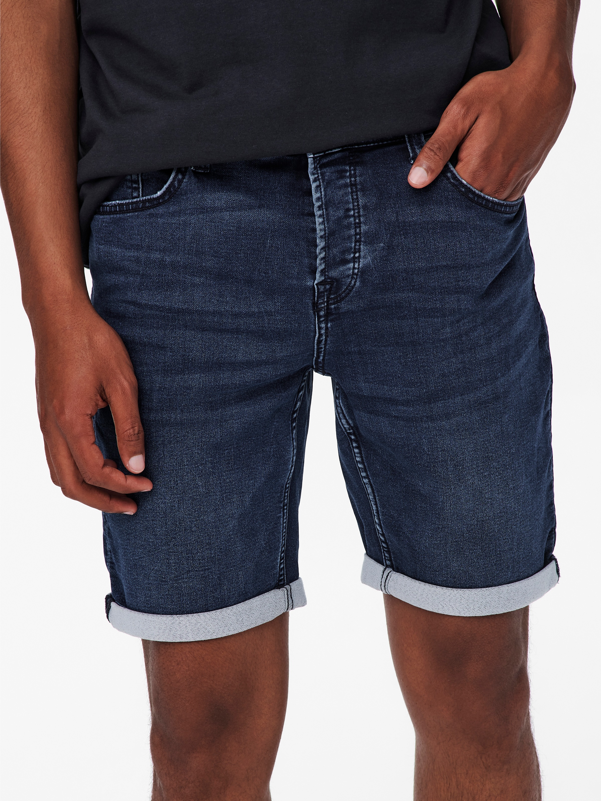 Only & Sons Herren Jeans Short ONSPLY BLUE JOG SHORTS PK8587- Regular Fit günstig online kaufen