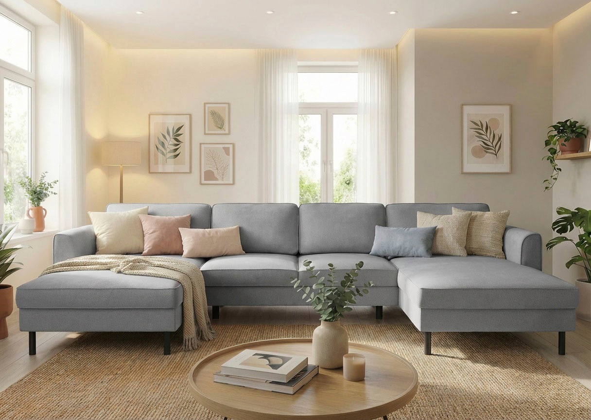 Home affaire Wohnlandschaft "Booster II, whlw. mit Schlaffunktion & Bettkas günstig online kaufen