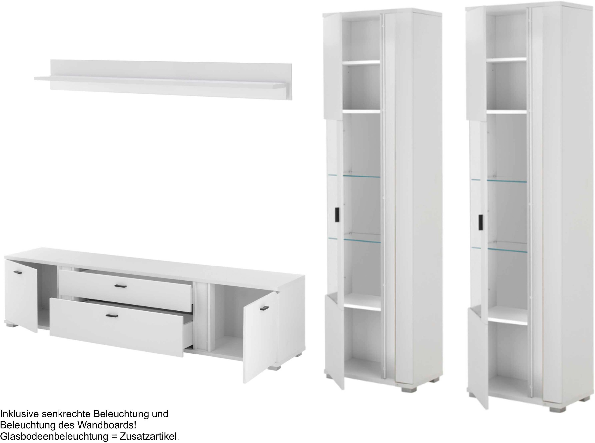 INOSIGN Wohnwand "LONG ISLAND" Set, 4 Stk. tlg. in moderner Trendfarbe,inkl günstig online kaufen