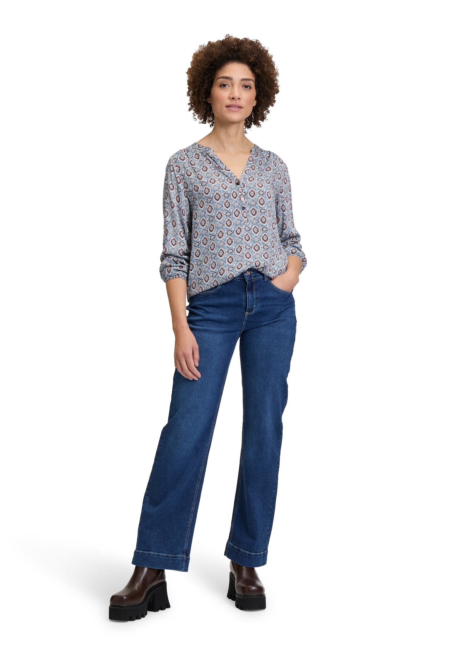 Cartoon Schlupfbluse »Cartoon Damen Casual-Bluse mit Muster«