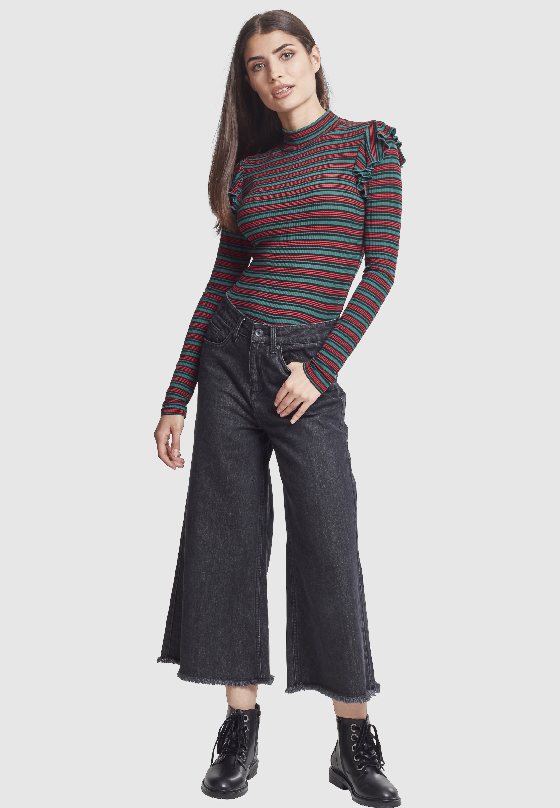 URBAN CLASSICS Stoffhose »Urban Classics Damen Ladies Denim Culotte«