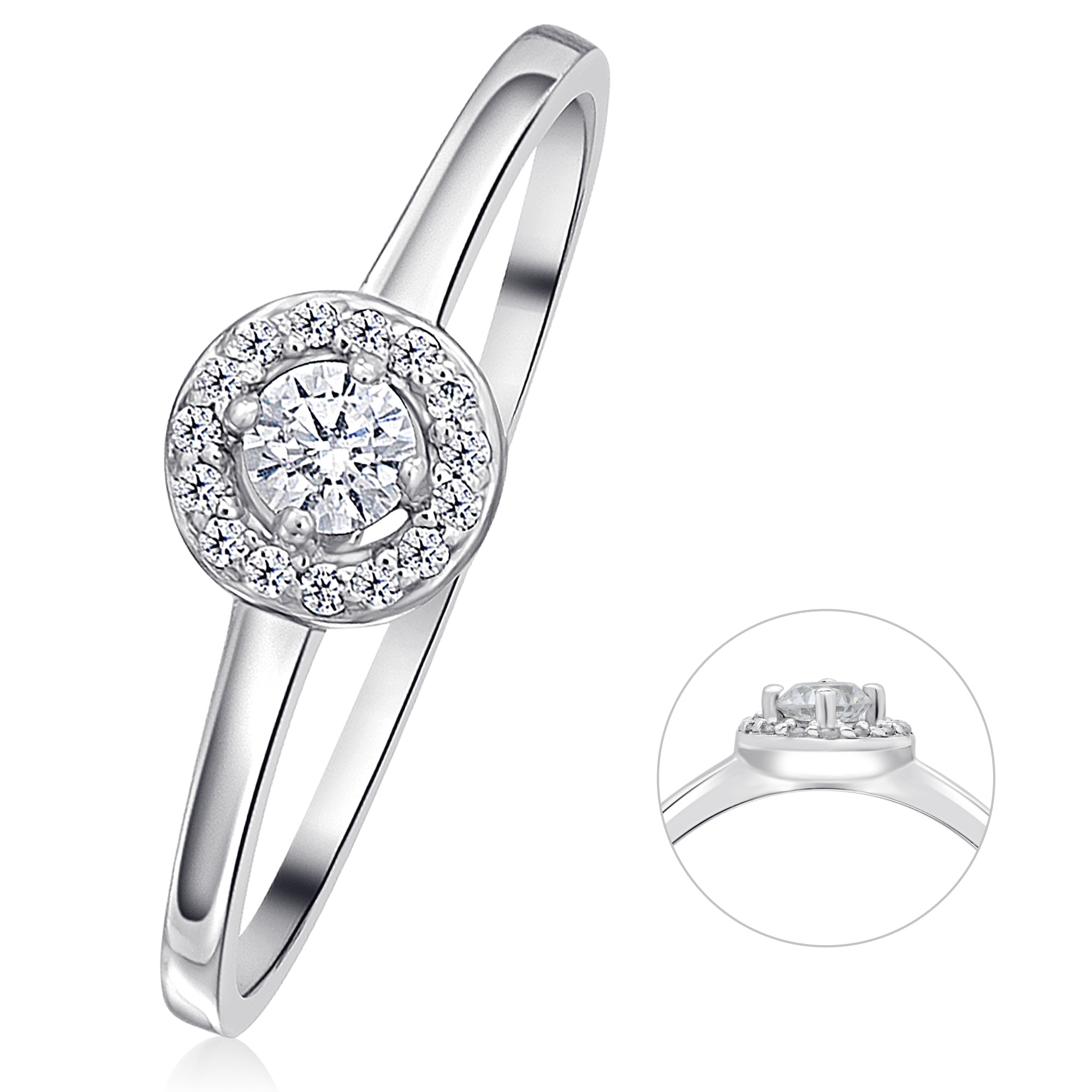 ONE ELEMENT Diamantring »0,15 ct Diamant Brillant Invisible Ring aus 585  Weißgold«, Damen Gold Schmuck Invisible für bestellen | BAUR | Goldringe
