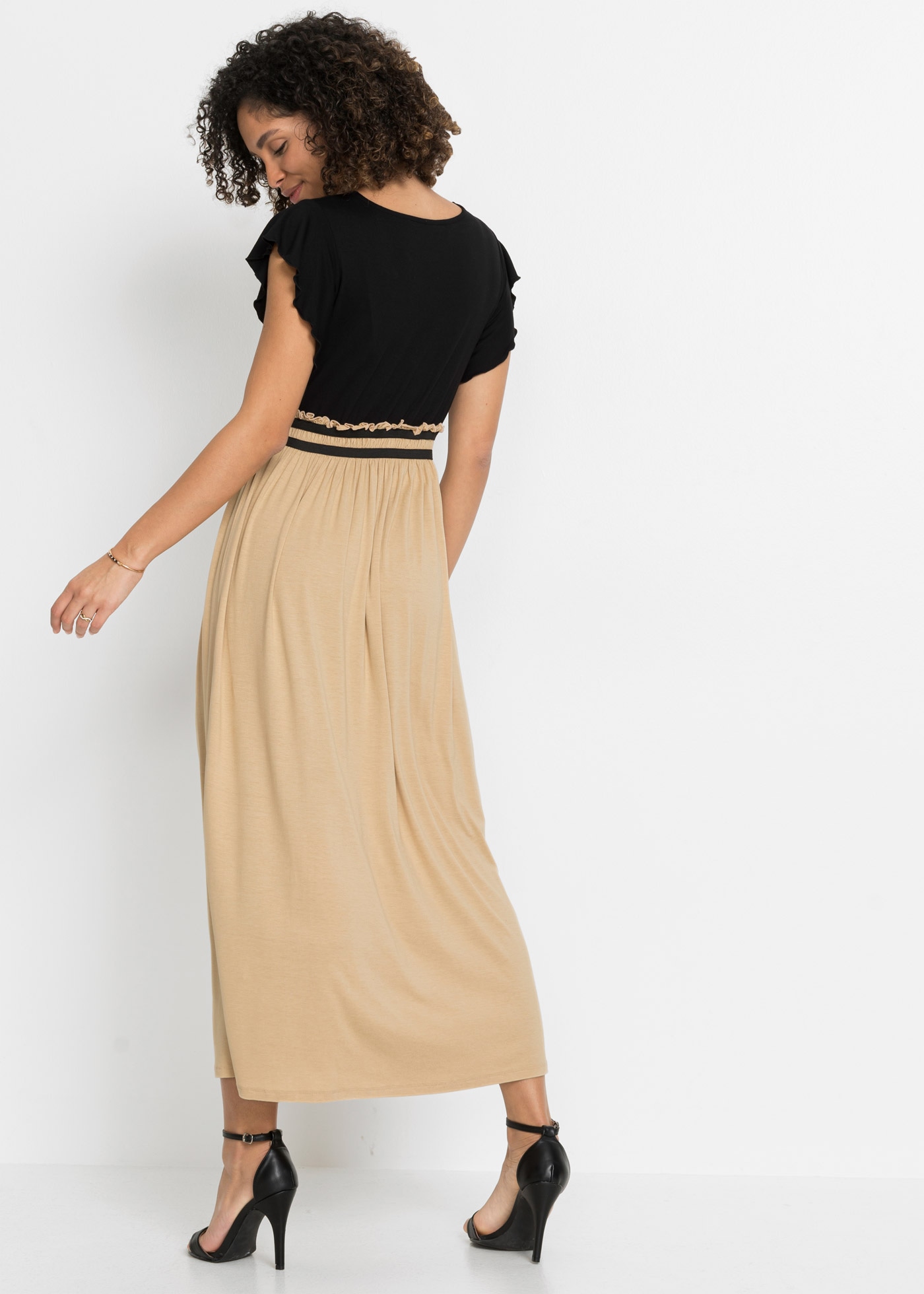 bonprix Jerseykleid 1 tlg. für Frühling und Sommer, aus Viskose und Elasthan, mit kurzem Arm