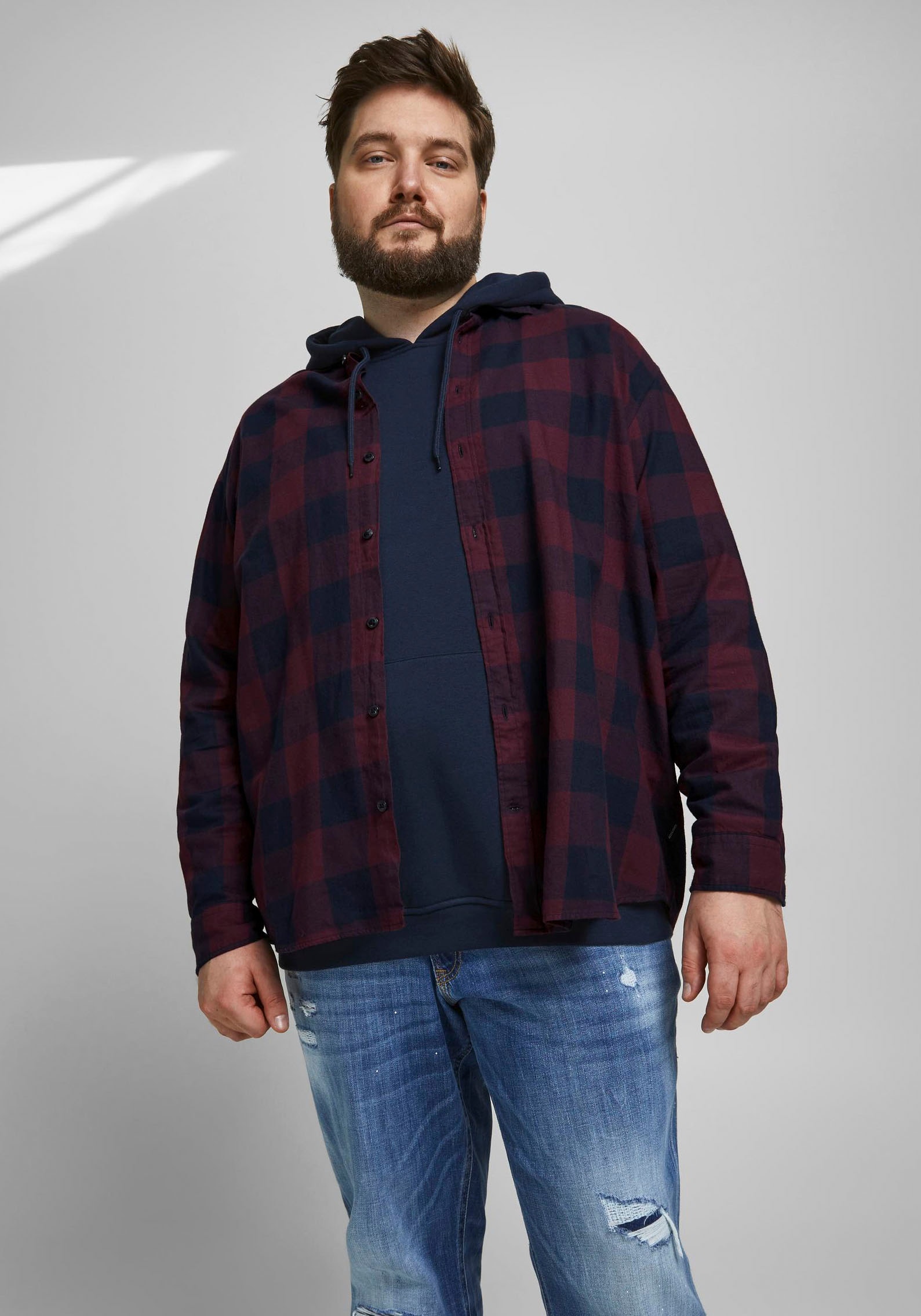 Jack & Jones PlusSize Karohemd "GINGHAM TWILL SHIRT", Bis Größe 6XL günstig online kaufen