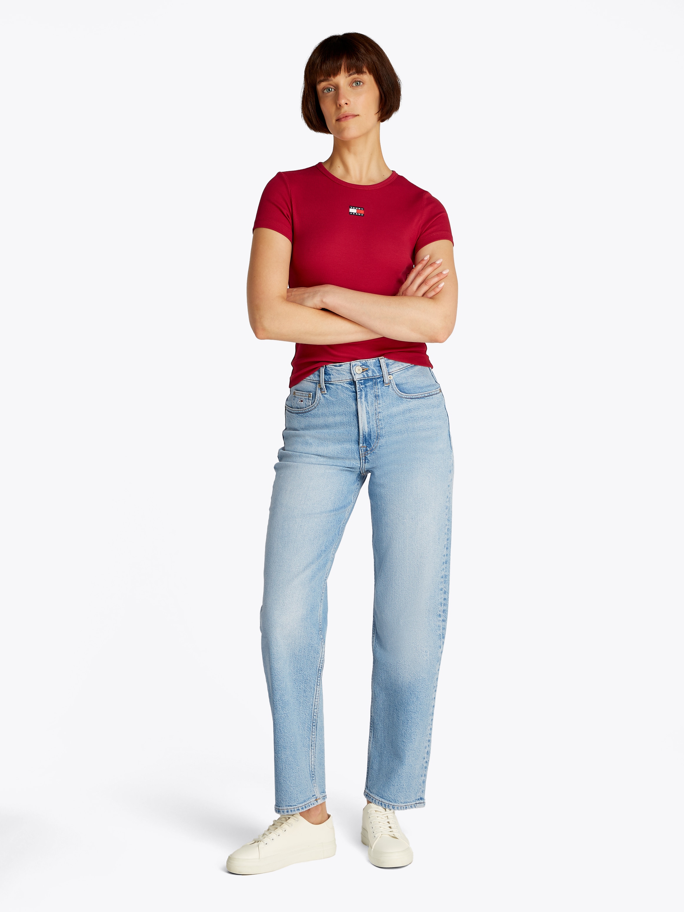 Tommy Jeans Straight-Jeans »Layla High Rise Slim Straight«, in Knöchellänge