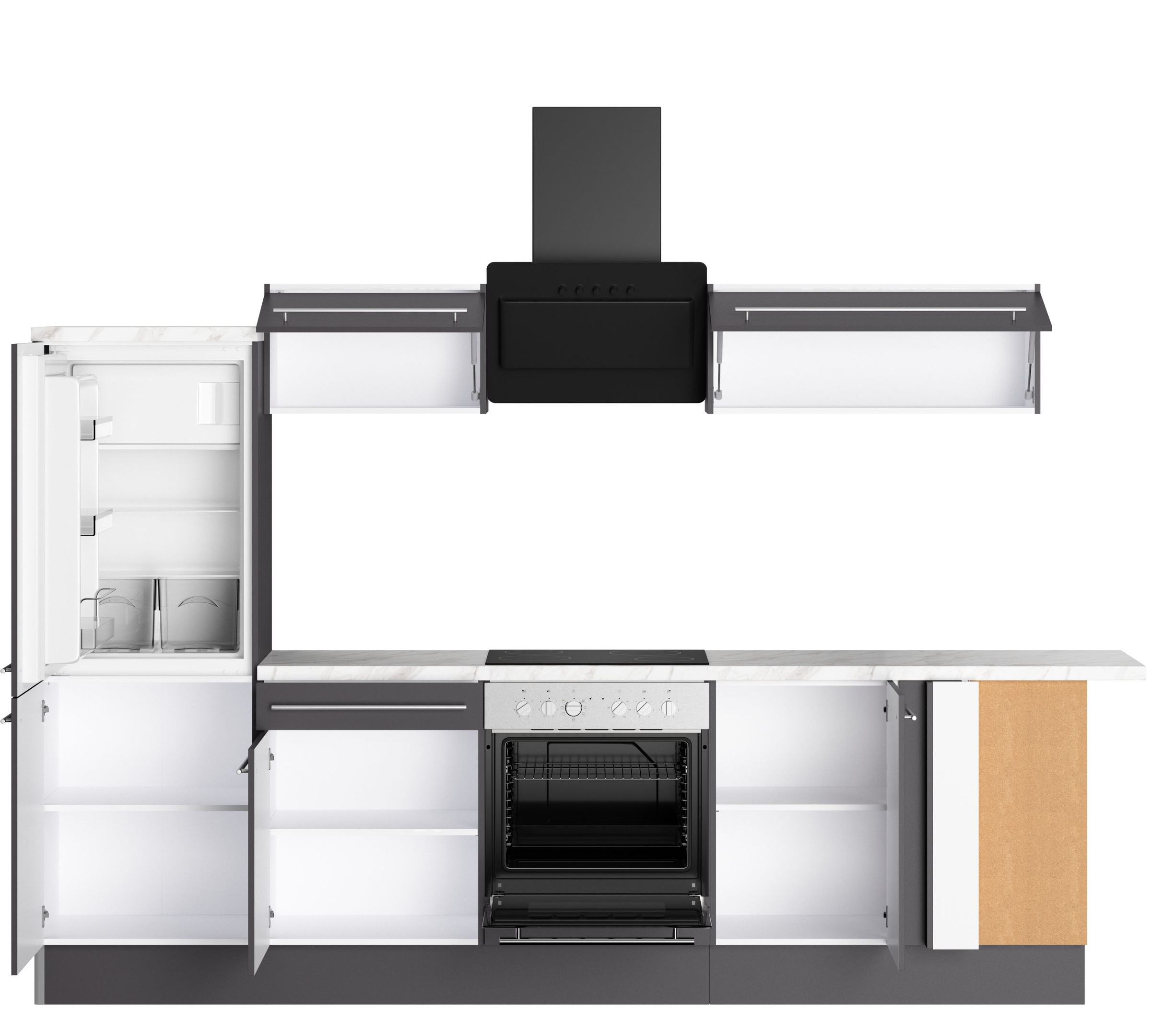 OPTIFIT Küche »Bern2«, Stellmaße 295 x 175 cm, wahlweise mit E-Geräten