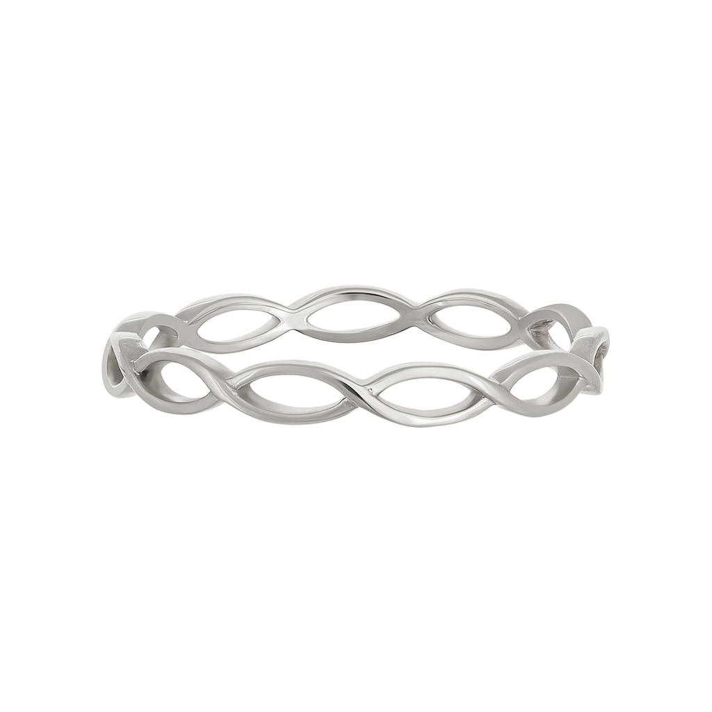 CAÏ Fingerring »925/- Sterling Silber rhodiniert Cut Outs Stacking«