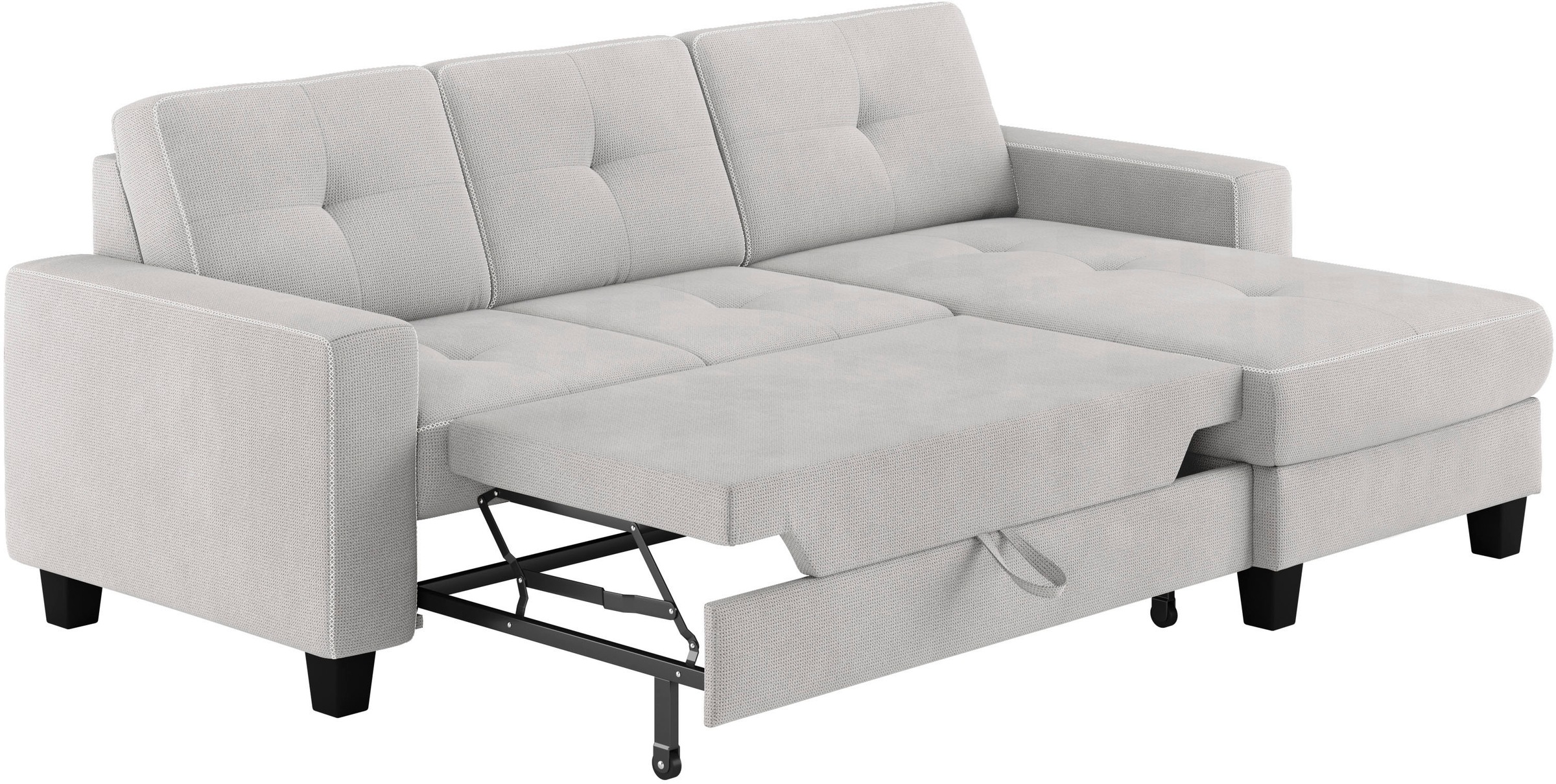 Places of Style Ecksofa »Varese«, wahlweise mit Bettfunktion und Bettkasten