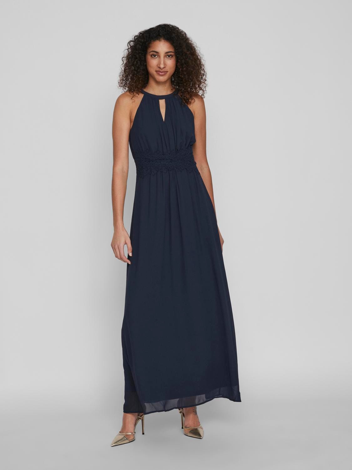 Vila Maxikleid "VIMILINA HALTERNECK MAXI DRESS - NOOS"