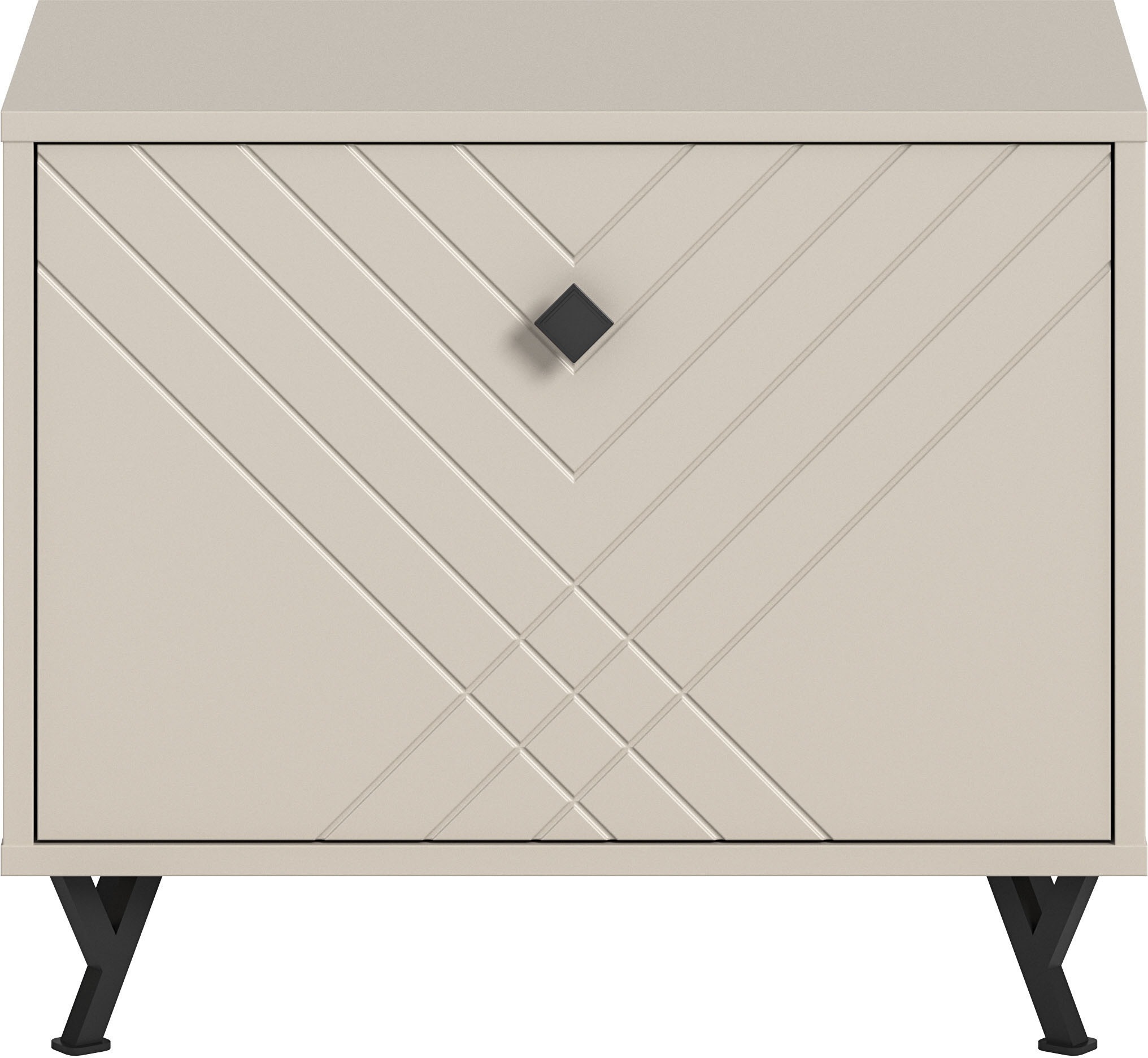 Home affaire Sitzbank "Mento, Breite 57 cm, 1 Klappe, 1 Fach, Metall Knopfg günstig online kaufen