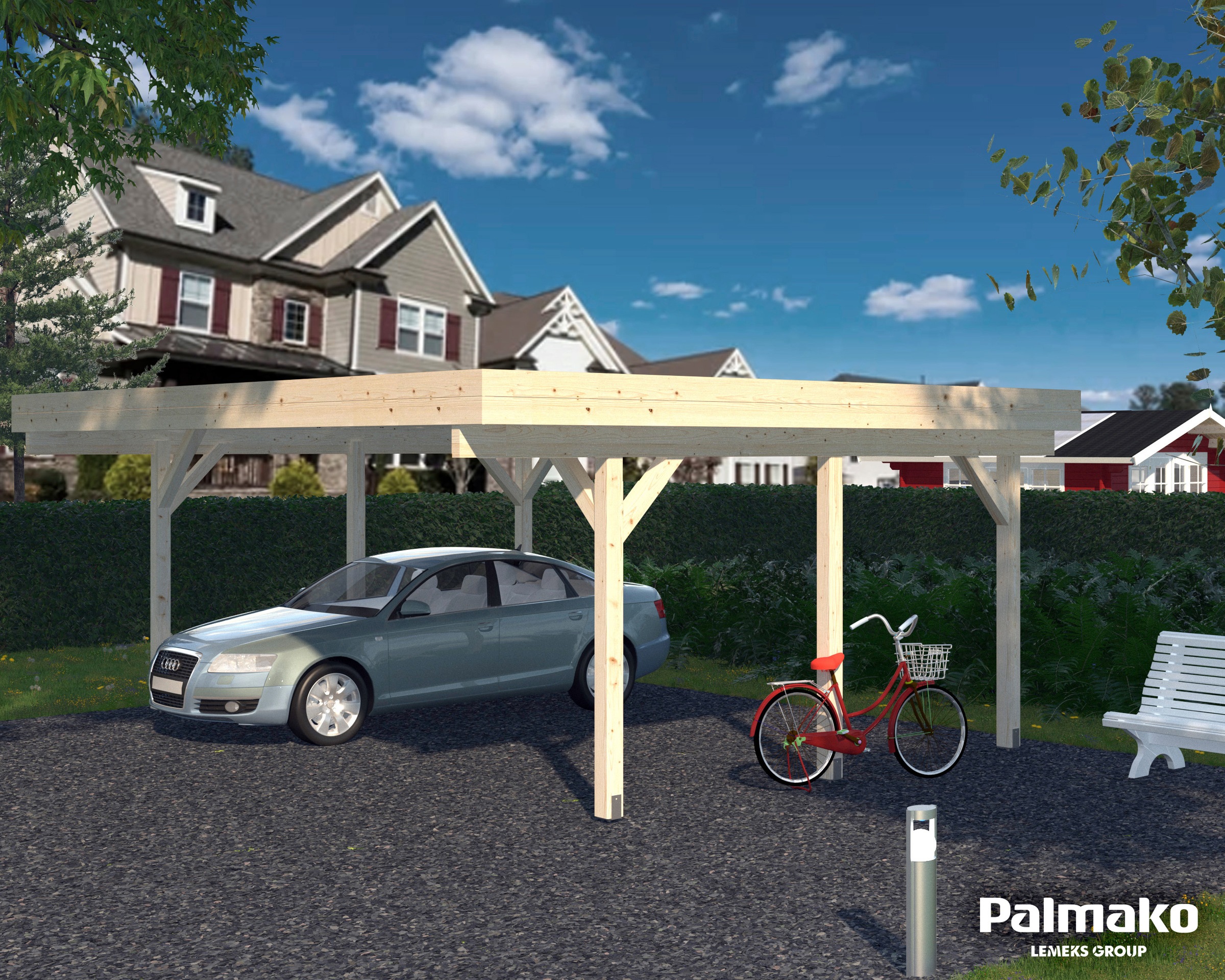 20' x 17' Palmako Karl Wooden Carport (6m x 5.1m)