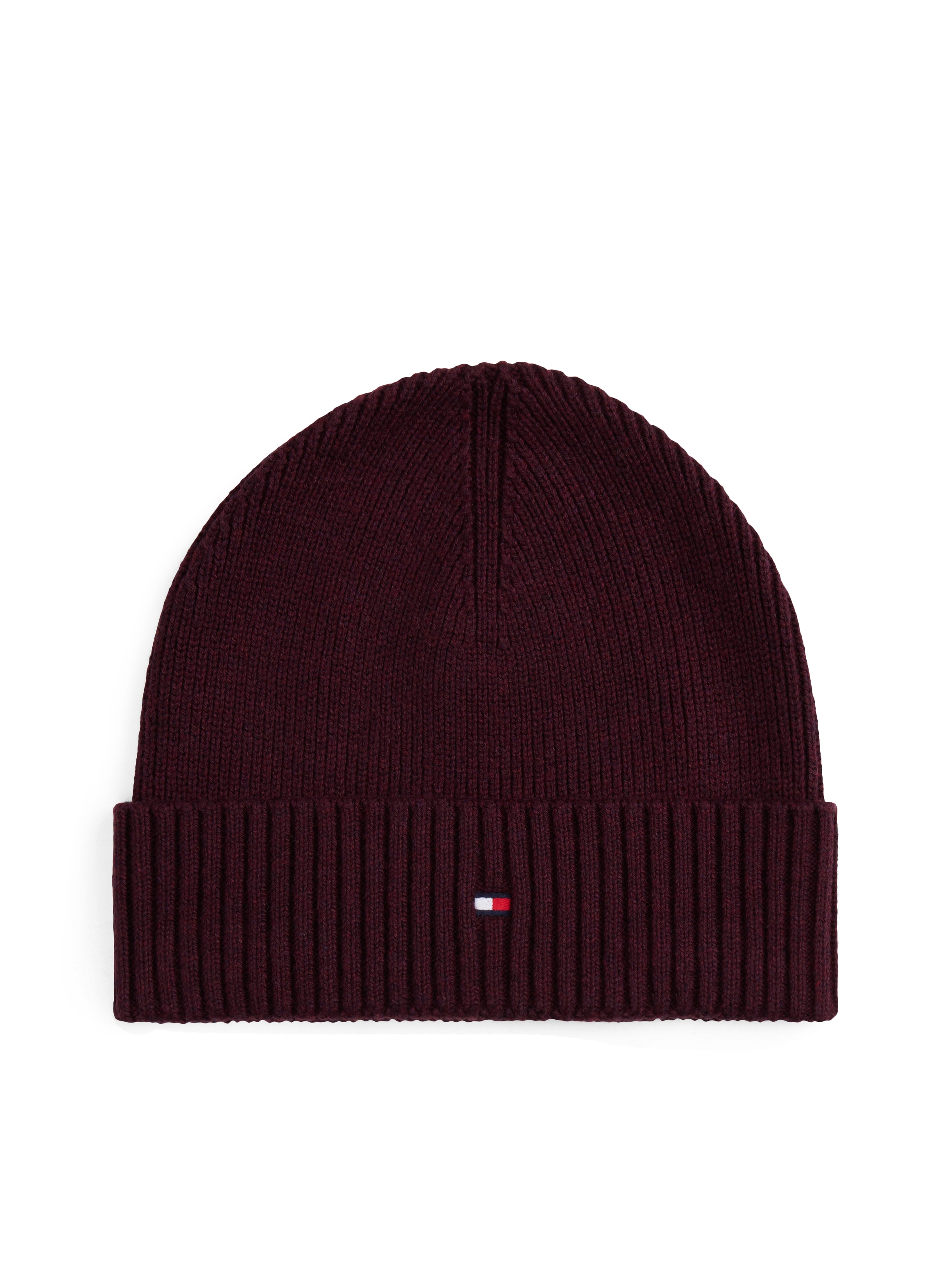 Tommy Hilfiger Strickmütze "TH FLAG PIMA COTTON BEANIE" Beanie mit Logostic günstig online kaufen