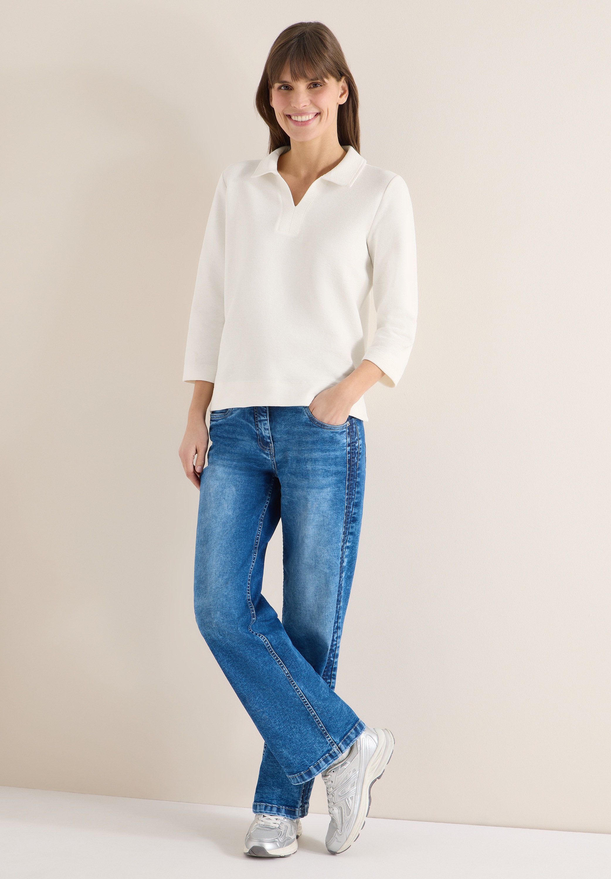 Thumbnail - Cecil Poloshirt mit 3/4 Ärmeln