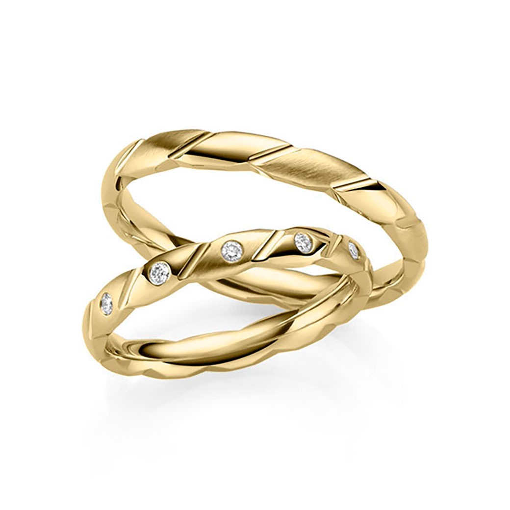 PHÖNIX Damen Trauring "Schmuck Geschenk Partnerring Ehering Goldring", 59,mit Zirkonia, Gelbgold 333, 3mmgelbgoldfarben, kristallweiß, Gelbgold 333,